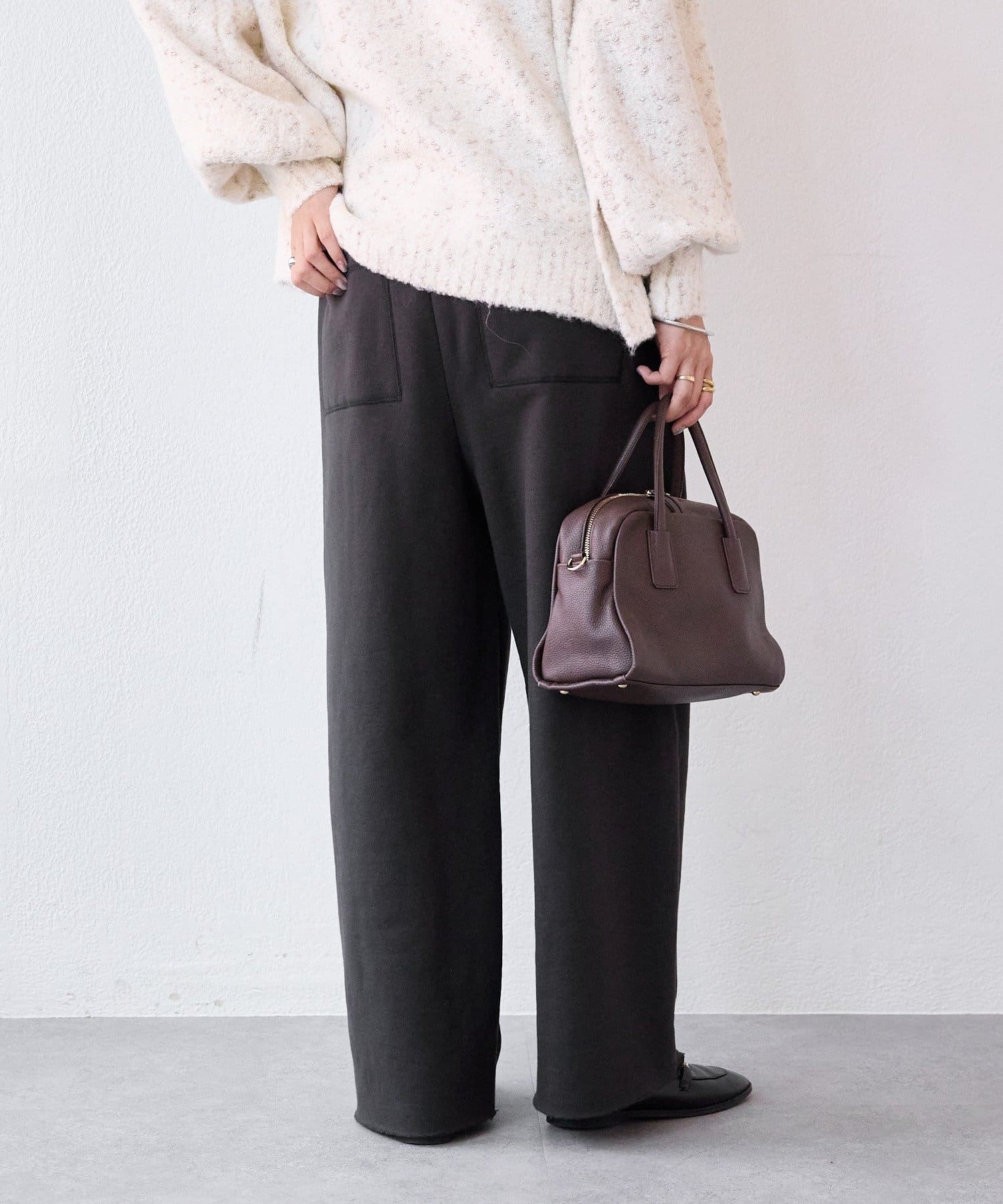 RIVE DROITE(リヴドロワ) 予約【リラックスした履き心地】裏起毛スウェットパンツ