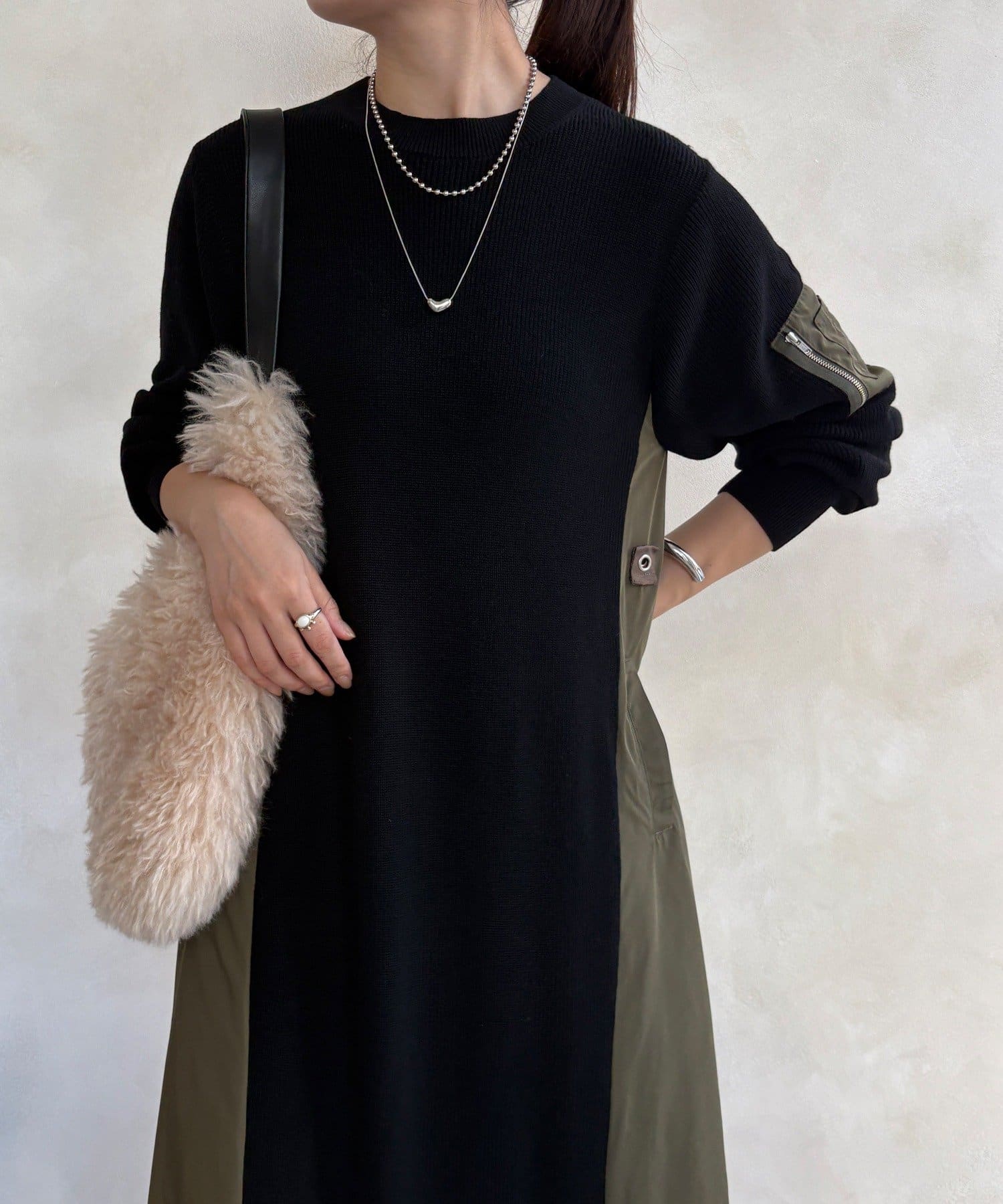 DOUDOU(ドゥドゥ) 【WEB限定】ミリタリー風ドッキングワンピース