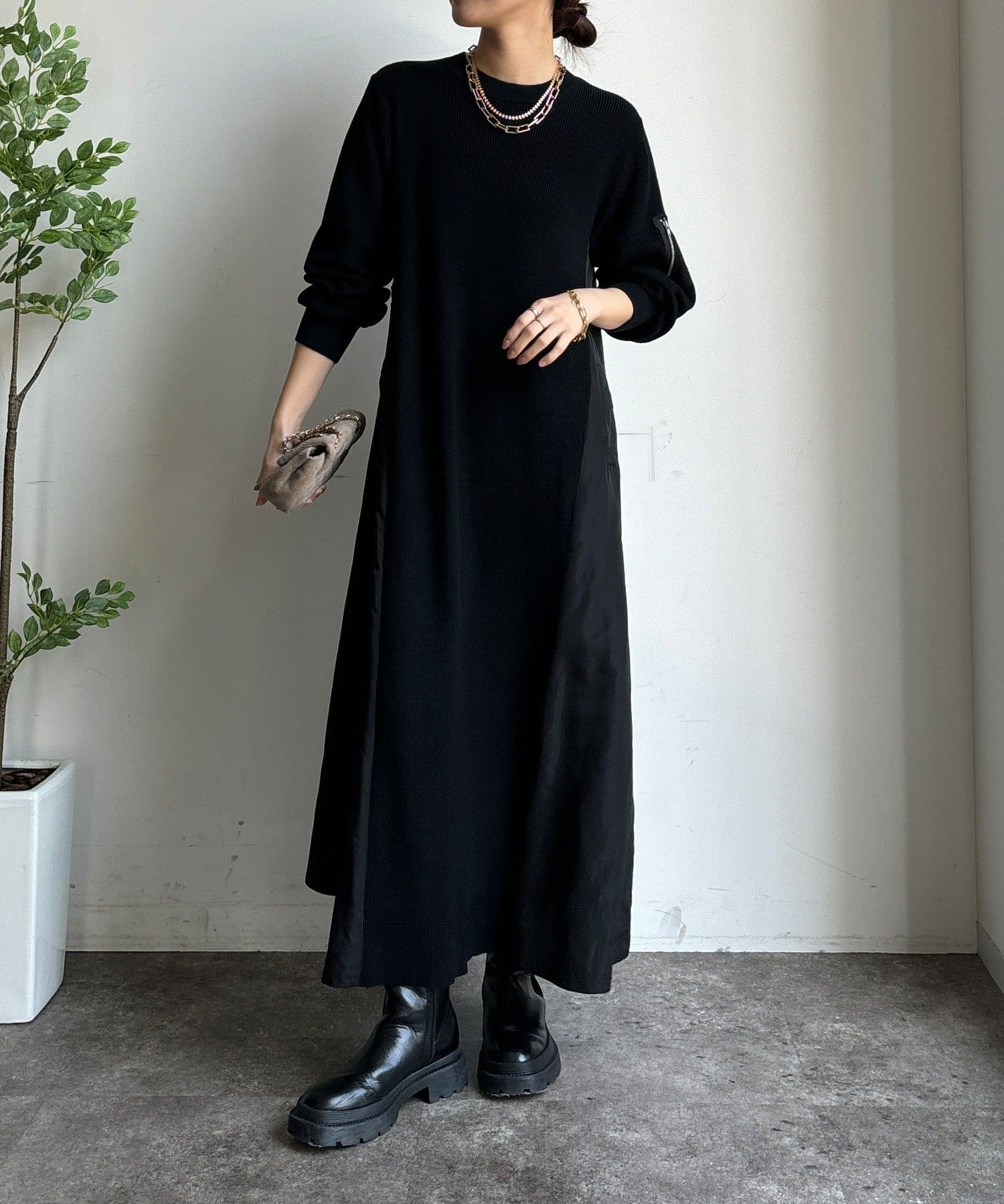 DOUDOU(ドゥドゥ) 【WEB限定】ミリタリー風ドッキングワンピース