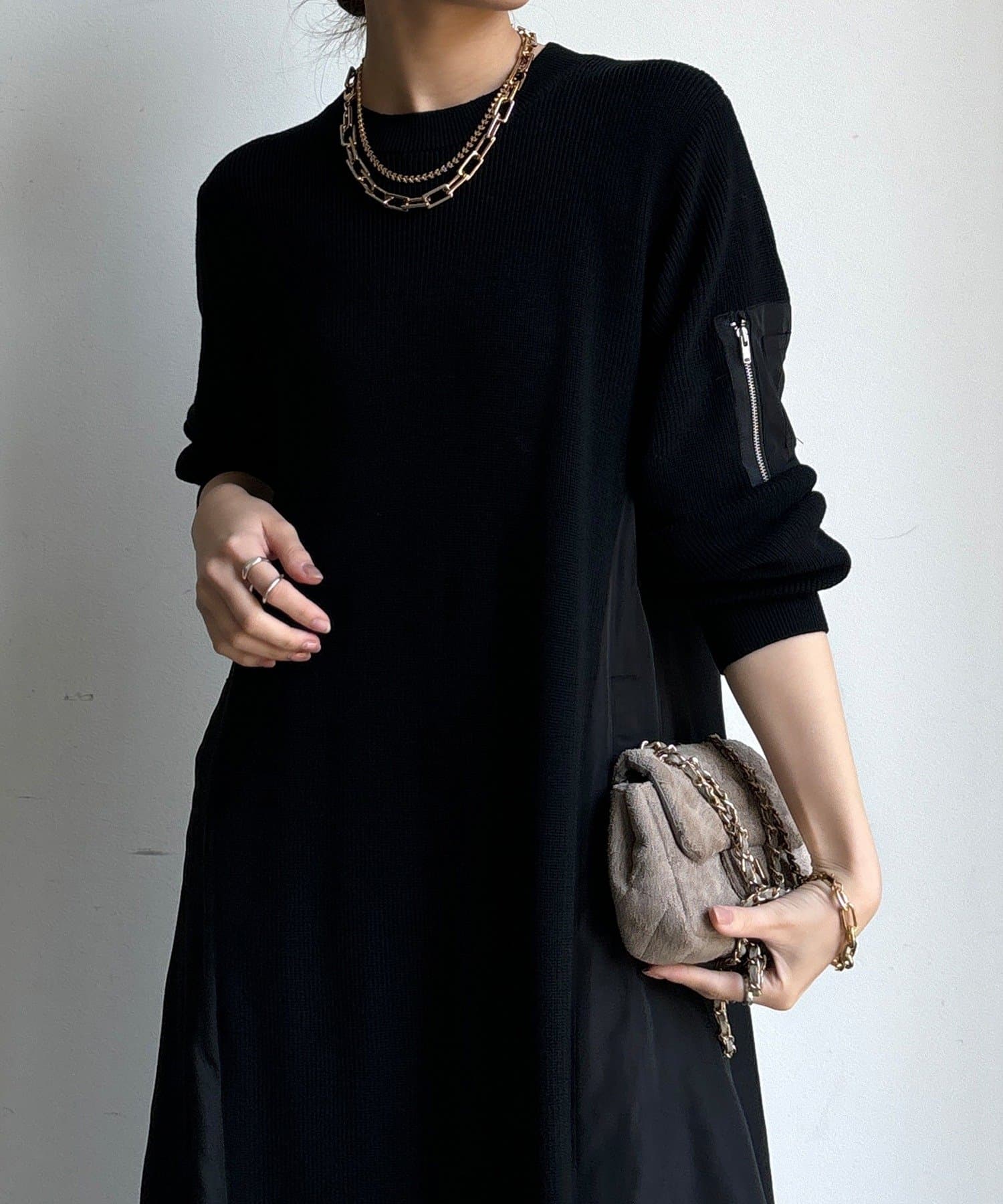 DOUDOU(ドゥドゥ) 【WEB限定】ミリタリー風ドッキングワンピース