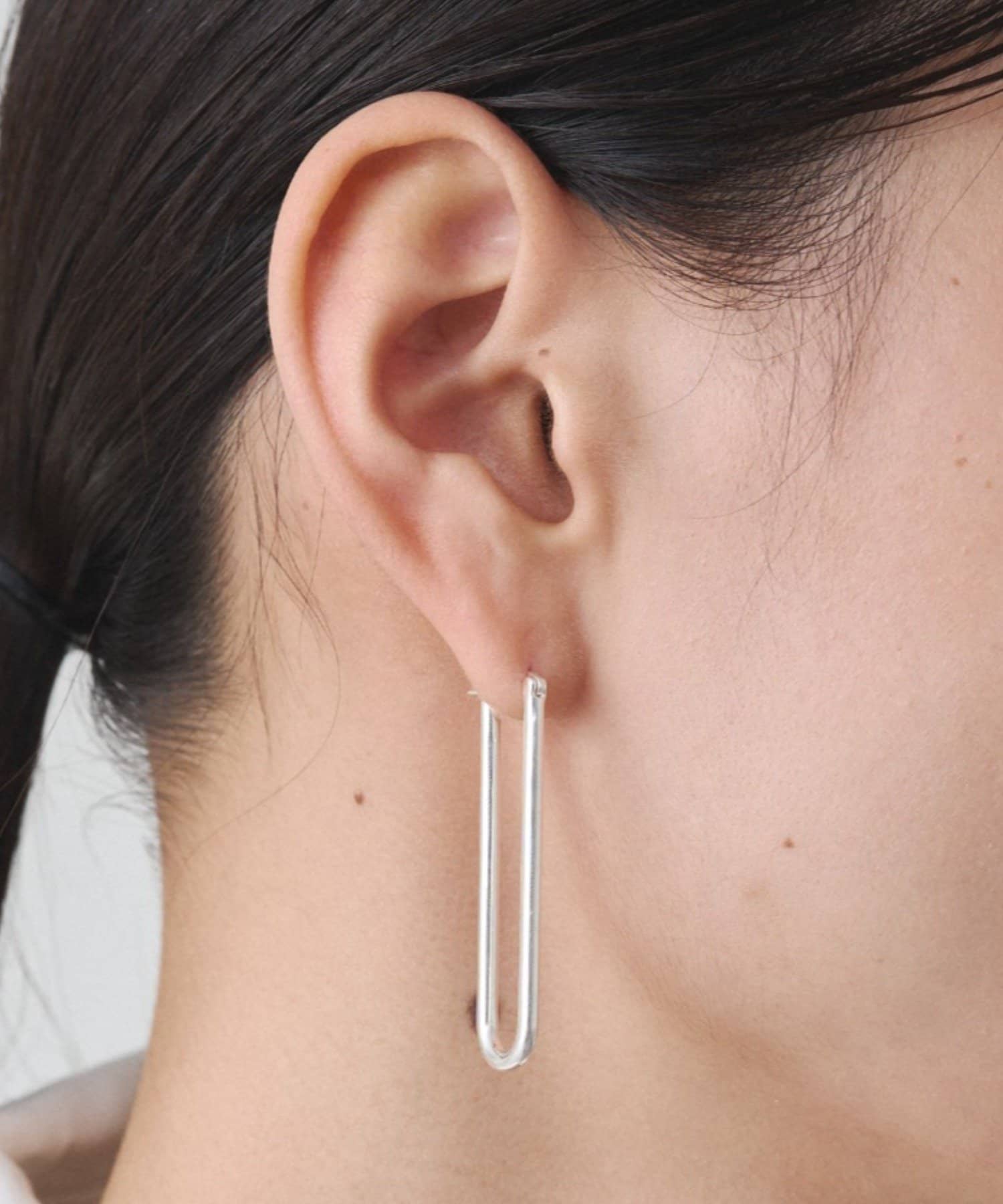 LOUNGEDRESS(ラウンジドレス) 《金属アレルギー対応/silver925》【GALENA/ガレナ】オーバルフープピアス