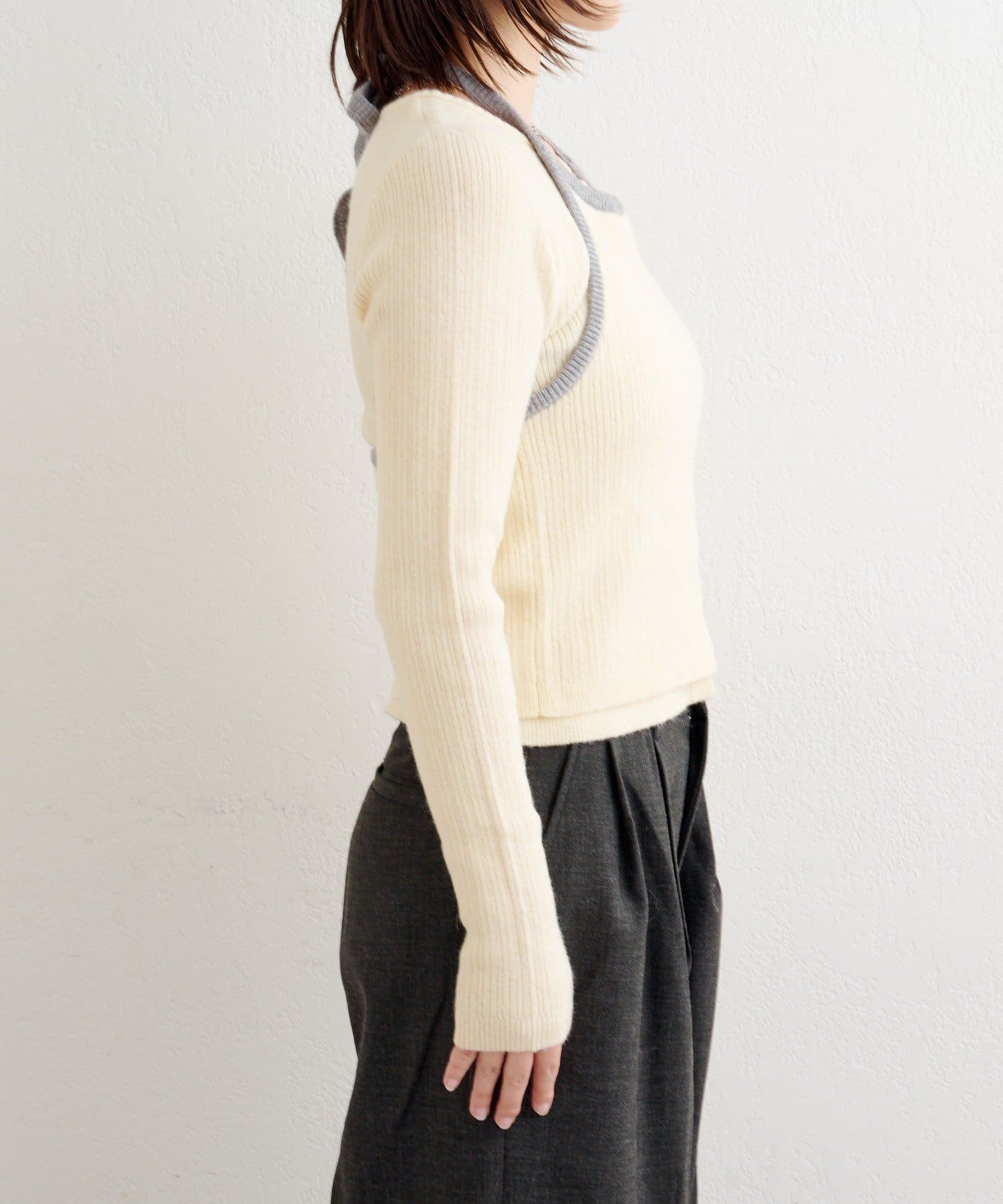 Kastane(カスタネ) 【2WAY】B ホルターキャミSETカーディガン