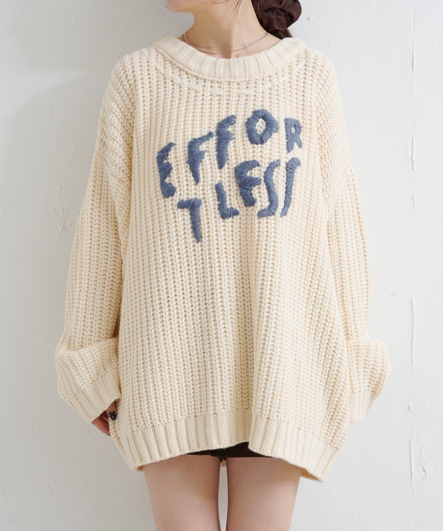 Kastane(カスタネ) 【4色展開】ハンドステッチロゴニット