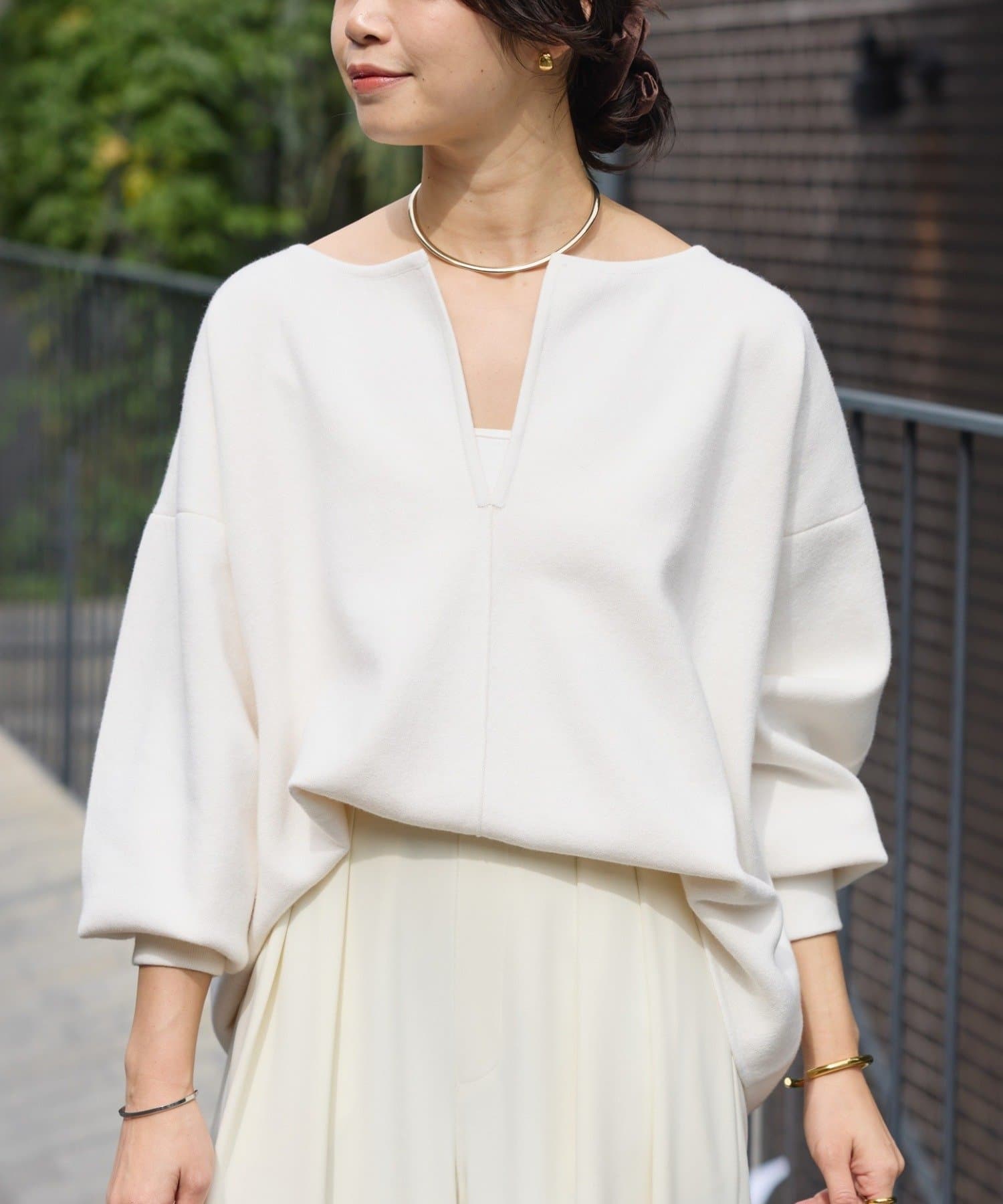 RIVE DROITE(リヴドロワ) 予約【抜け感◎】キーネッククッションニット