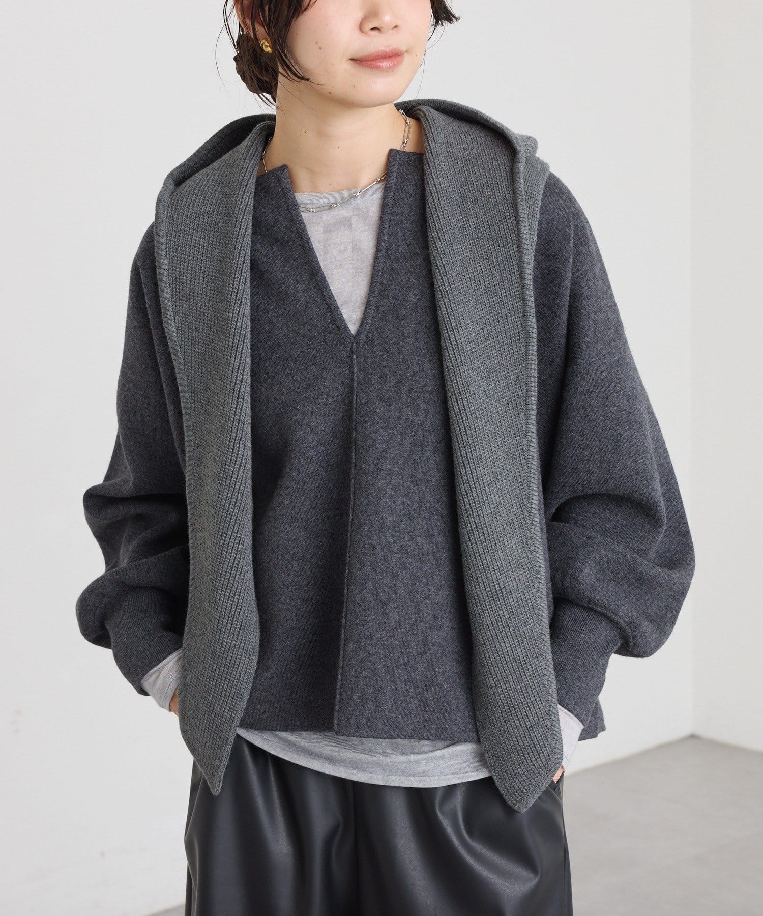 RIVE DROITE(リヴドロワ) 予約【抜け感◎】キーネッククッションニット