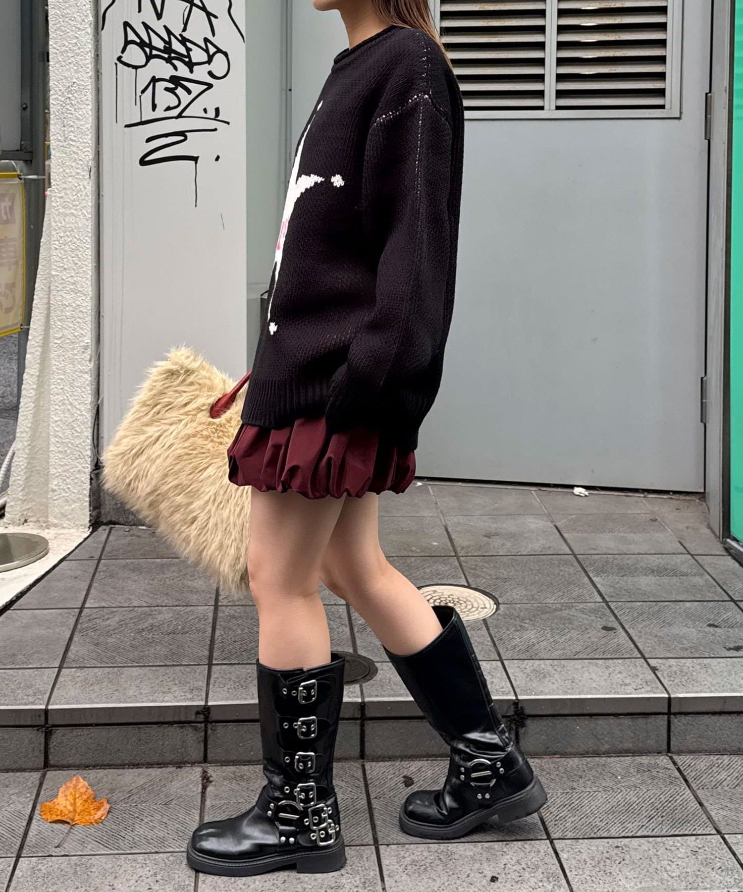 CIAOPANIC(チャオパニック) ローゲージジャガードアソートルーズニット