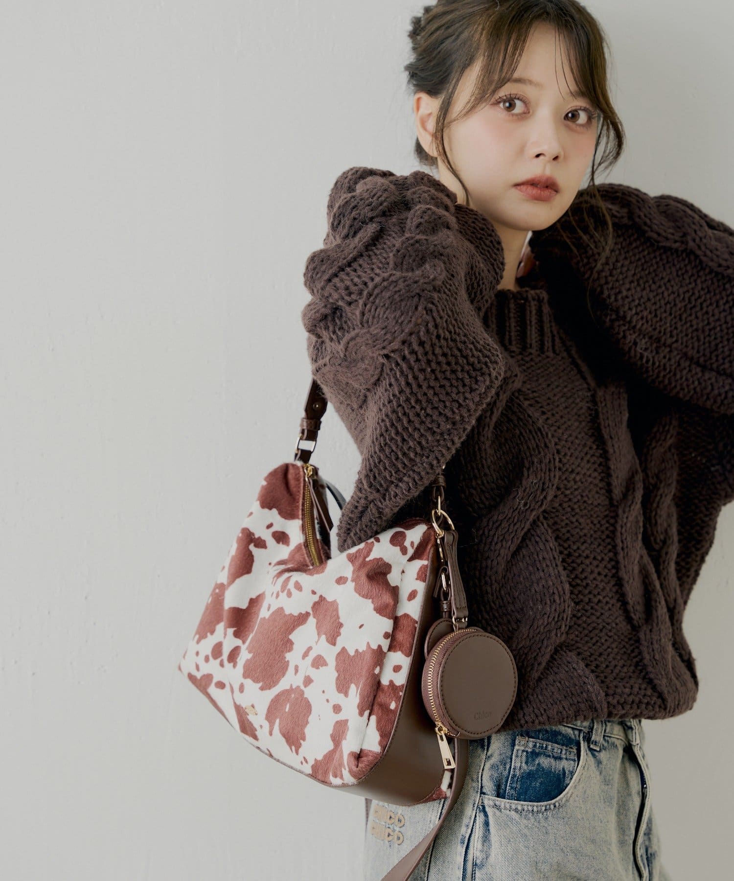 Chico(チコ) BIGケーブルローゲージルーズニット