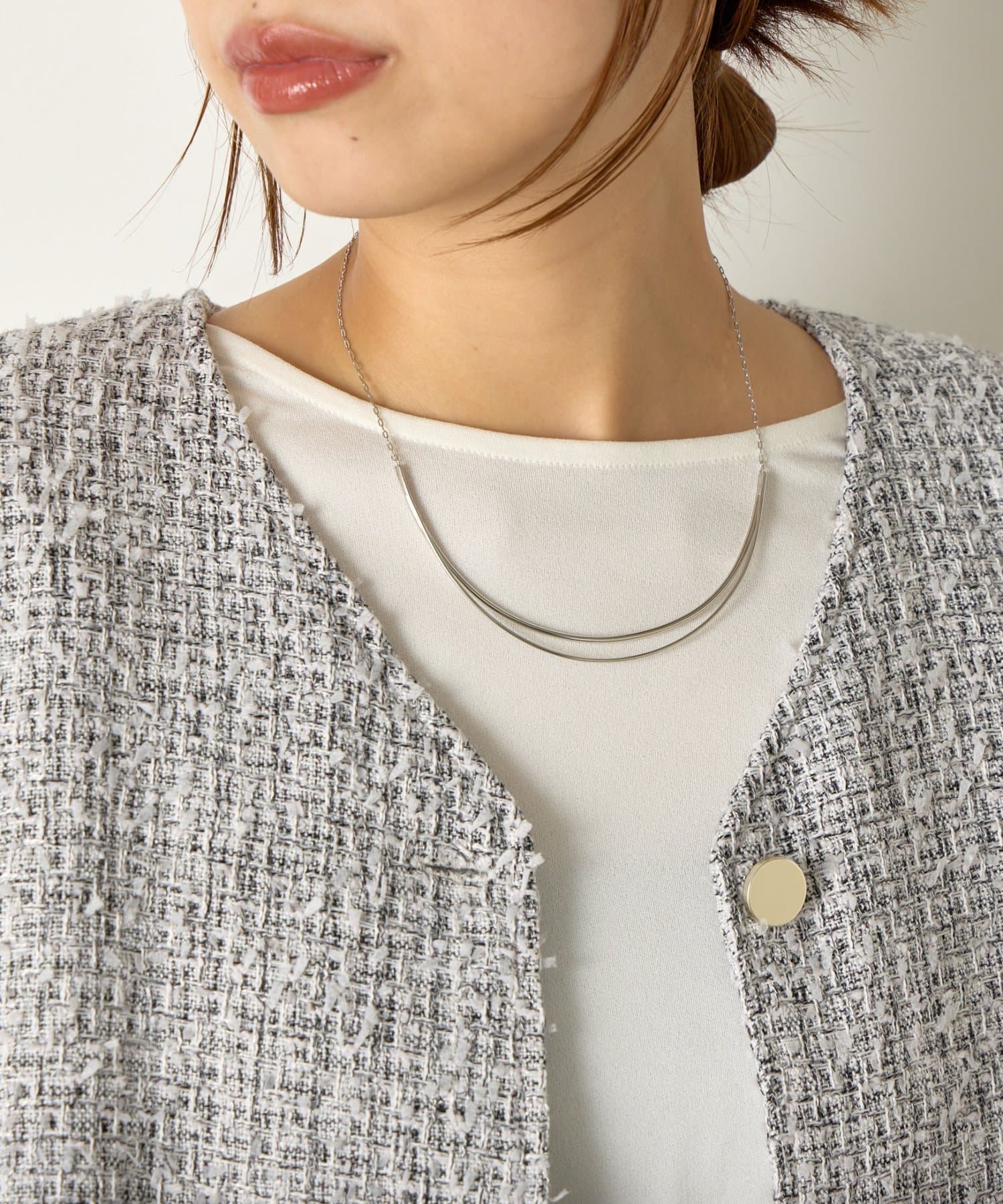 Jena　espace merveilleux(ジェナ　エスパスメルヴェイユ) アーチラインネックレス