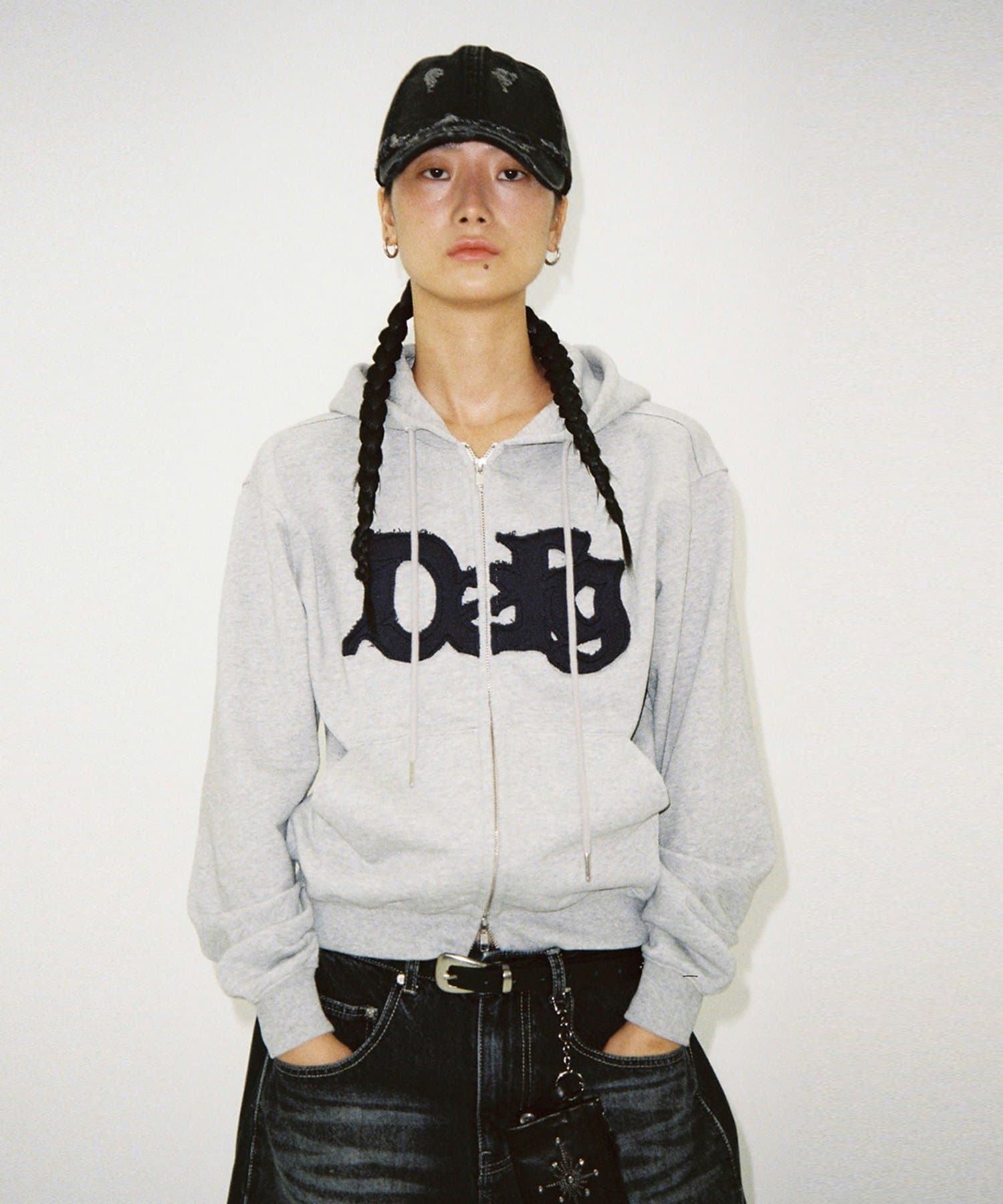 CIAOPANIC(チャオパニック) 【DEFGARMENTS】CUTTING LOGO HOOD ZIP UP