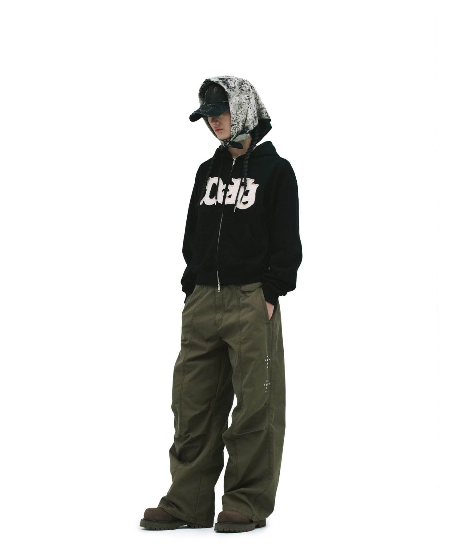 CIAOPANIC(チャオパニック) 【DEFGARMENTS】CUTTING LOGO HOOD ZIP UP