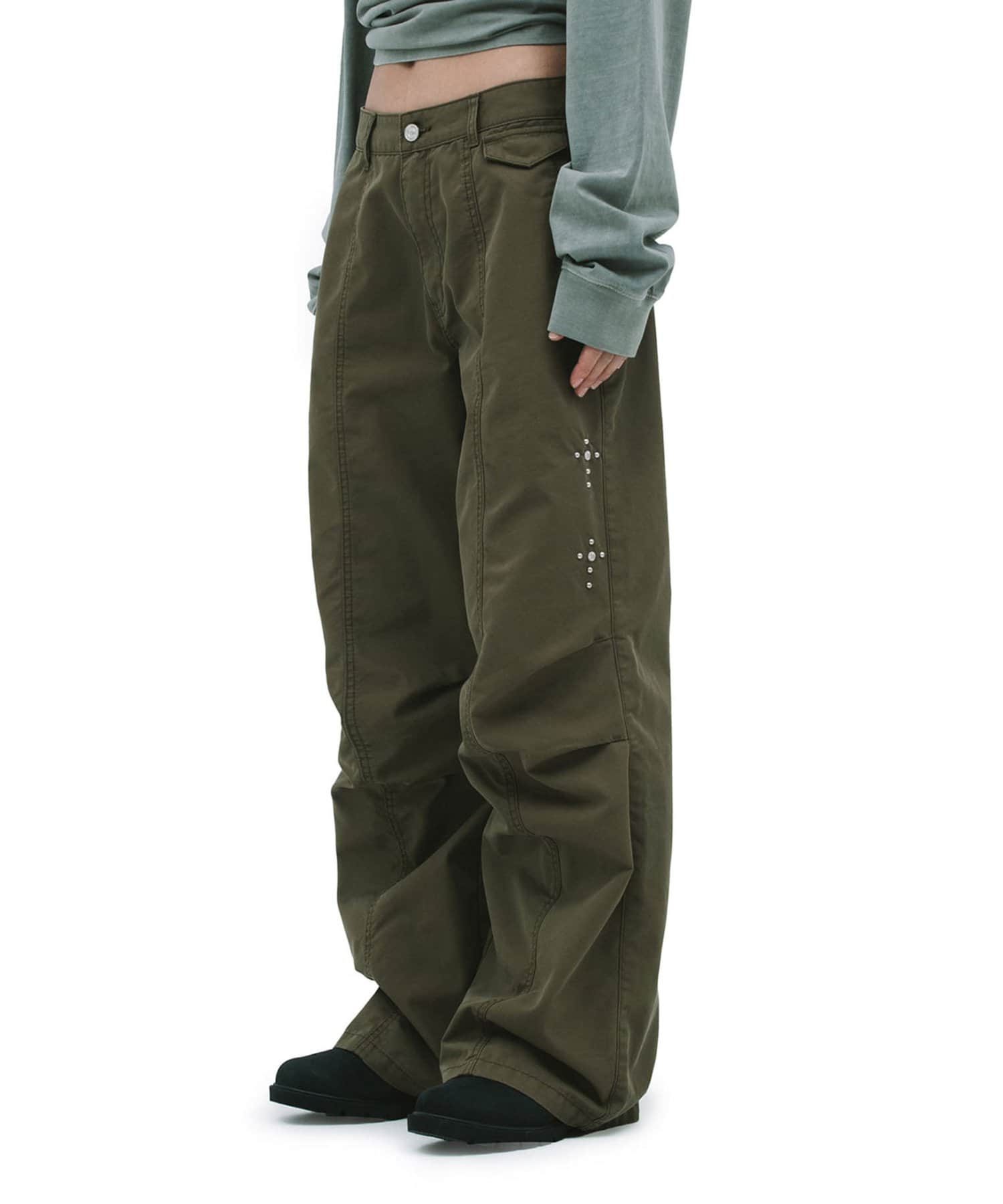 CIAOPANIC(チャオパニック) 【DEFGARMENTS】STUD PARACHUTE PANTS