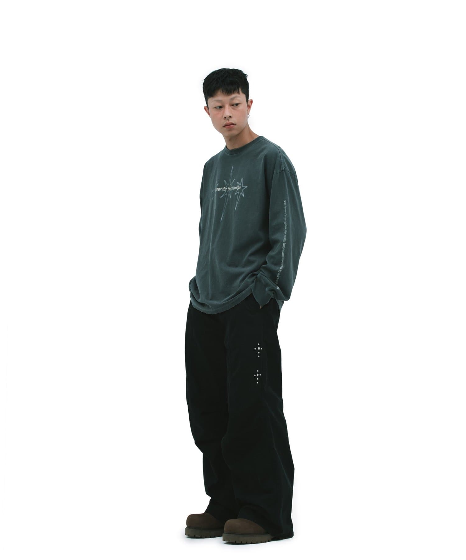 CIAOPANIC(チャオパニック) 【DEFGARMENTS】STUD PARACHUTE PANTS