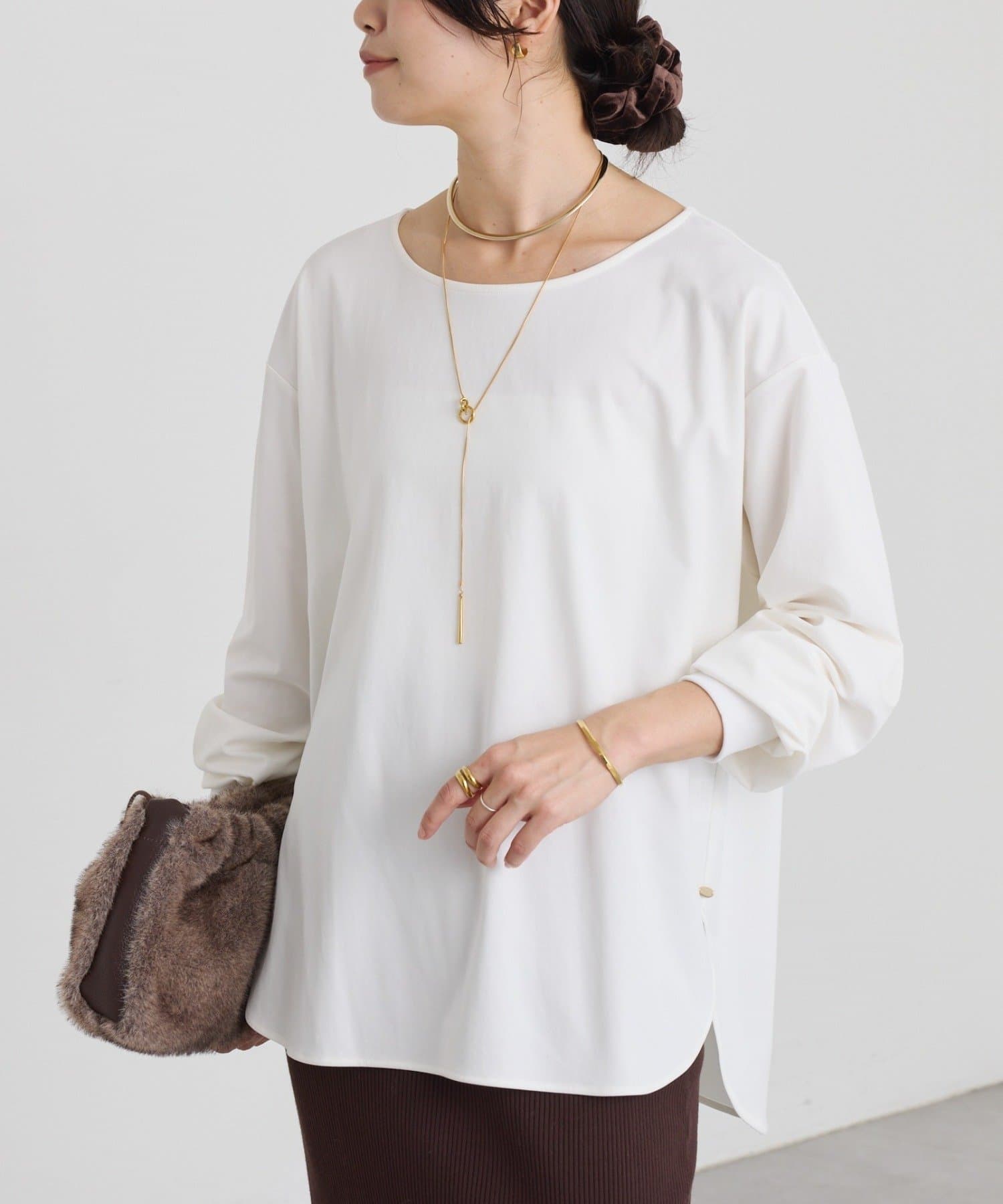 RIVE DROITE(リヴドロワ) 予約【着回し力抜群】キュプラカットプルオーバー