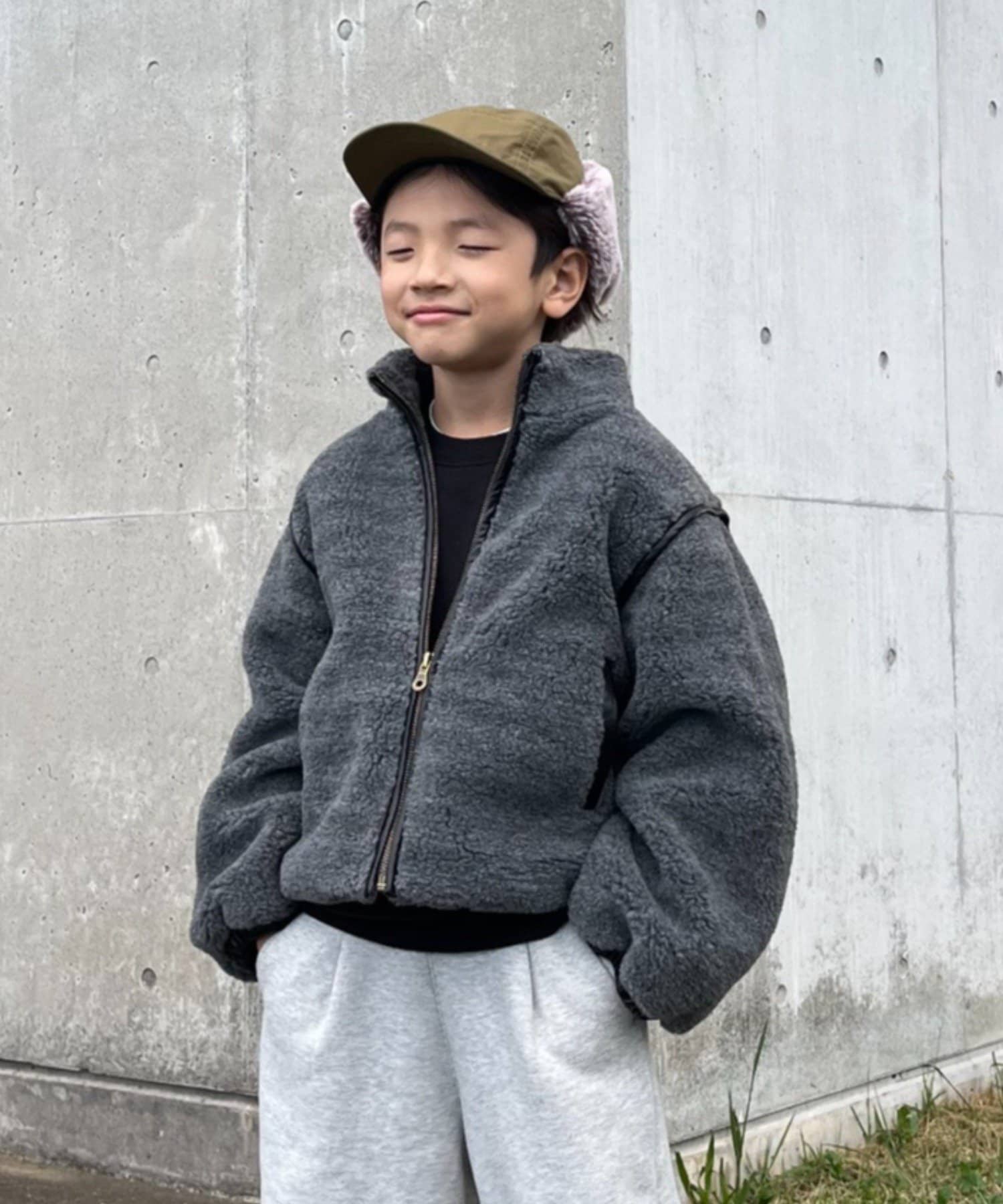 CIAOPANIC TYPY(チャオパニックティピー) 【KIDS】【ジュニアサイズあり】ママとお揃い！ぬくかるマルチウェイボアスタンドジャケット