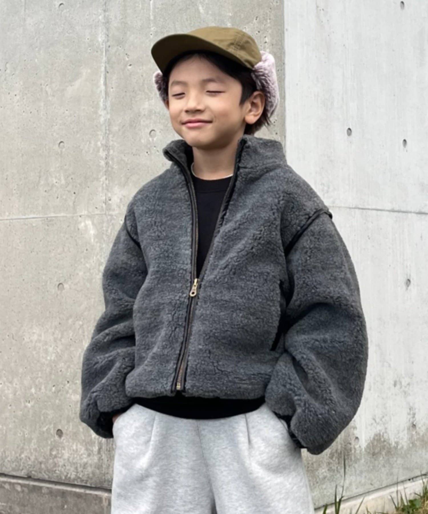 CIAOPANIC TYPY(チャオパニックティピー) 【KIDS】【ジュニアサイズあり】ママとお揃い！ぬくかるマルチウェイボアスタンドジャケット