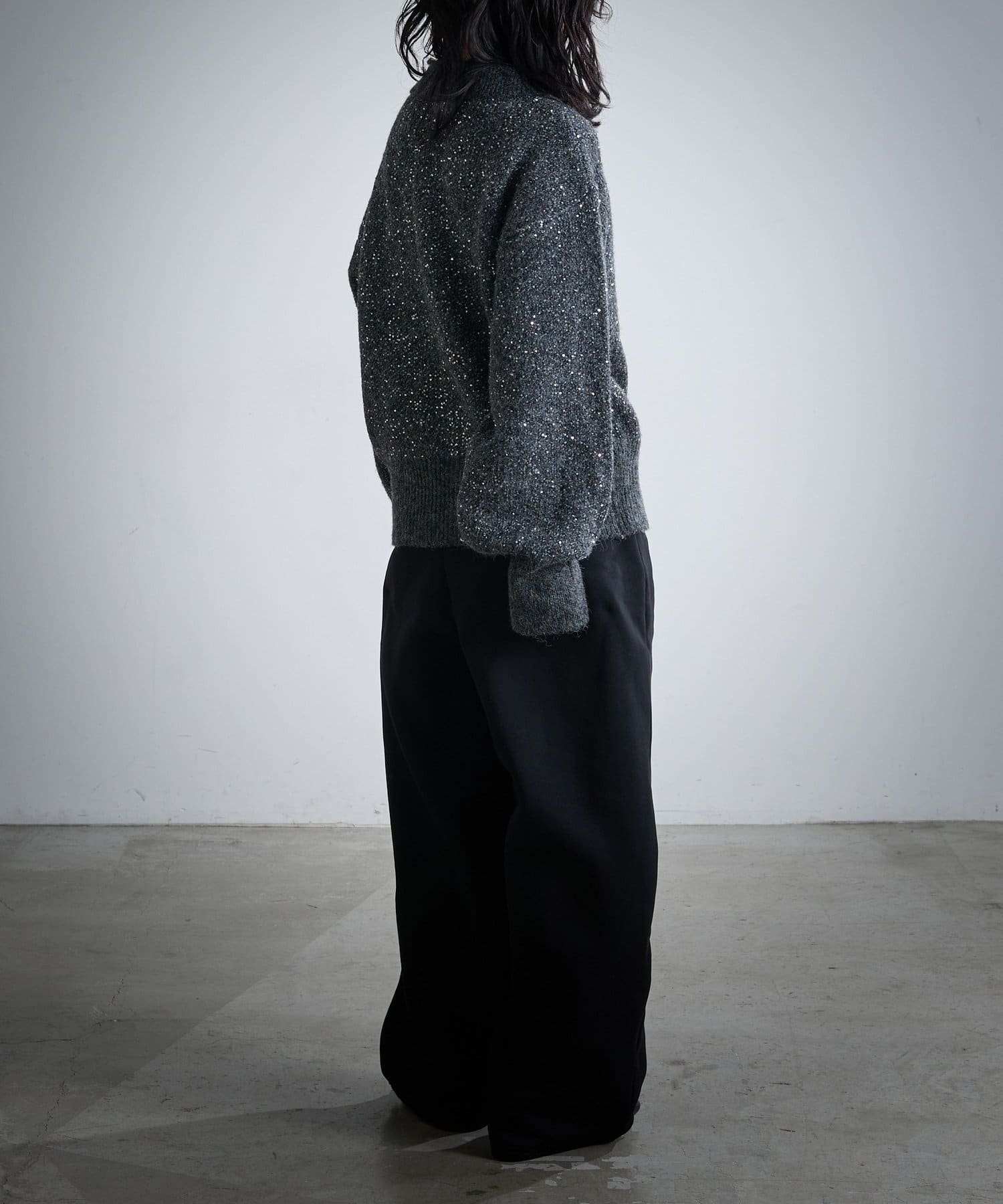 -goocy-(グーシー) スパンコールポロカーディガン