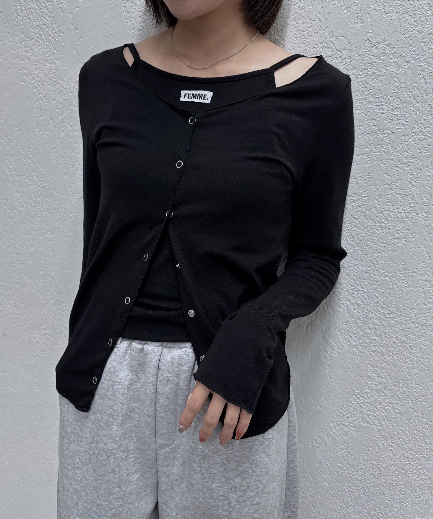 mline(エムライン) [mline]レイヤーロゴTシャツ