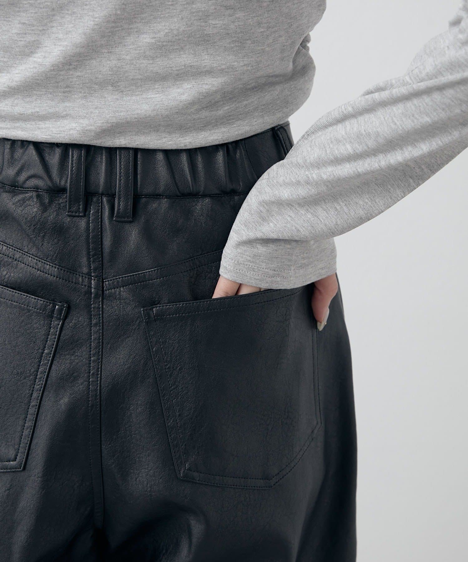 mline(エムライン) [mline]レザーカーブパンツ