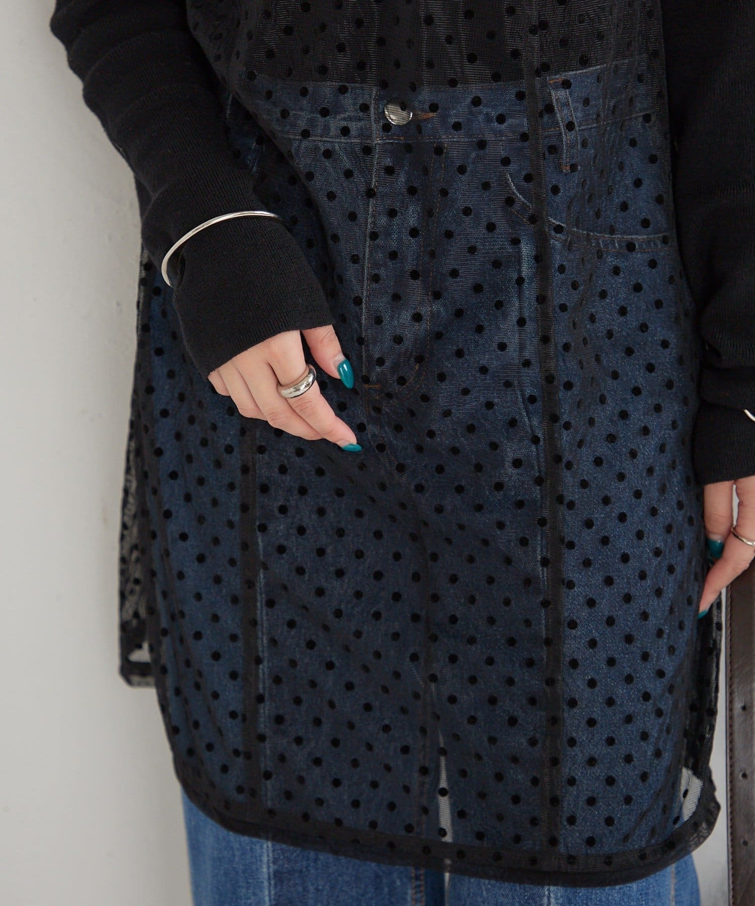 mystic(ミスティック) ドットチュールキャミチュニック