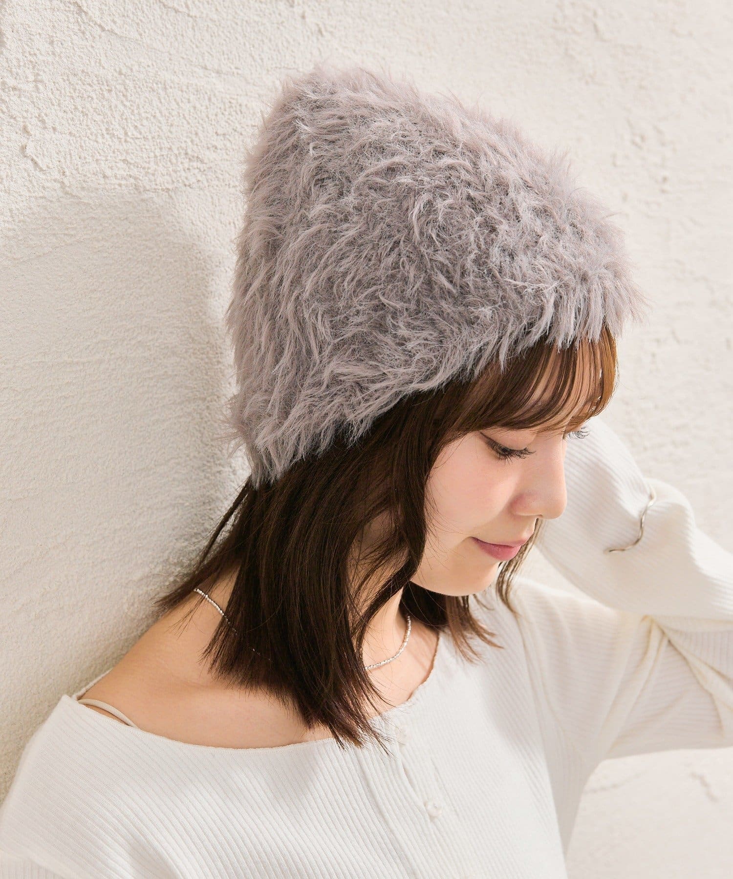 mystic(ミスティック) シャギーニット帽