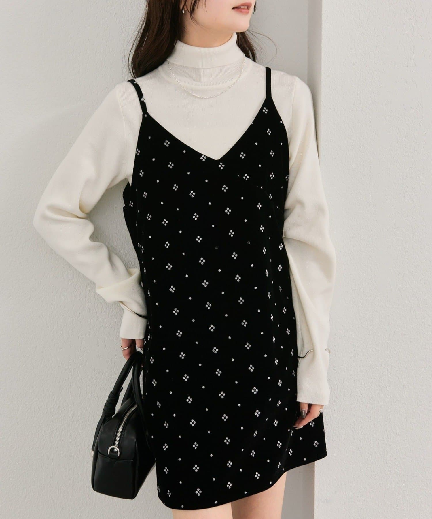 mystic(ミスティック) シャイニーベロアミニキャミワンピース