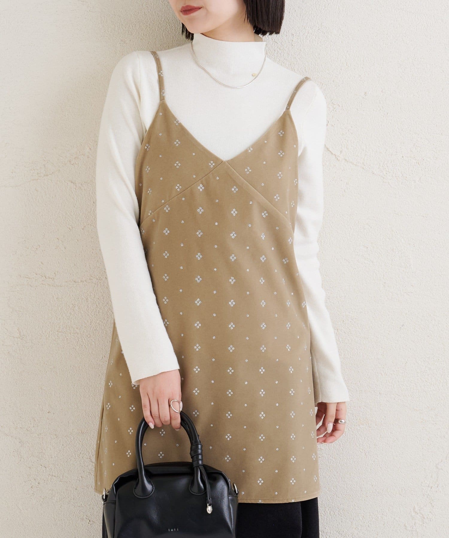 mystic(ミスティック) シャイニーベロアミニキャミワンピース