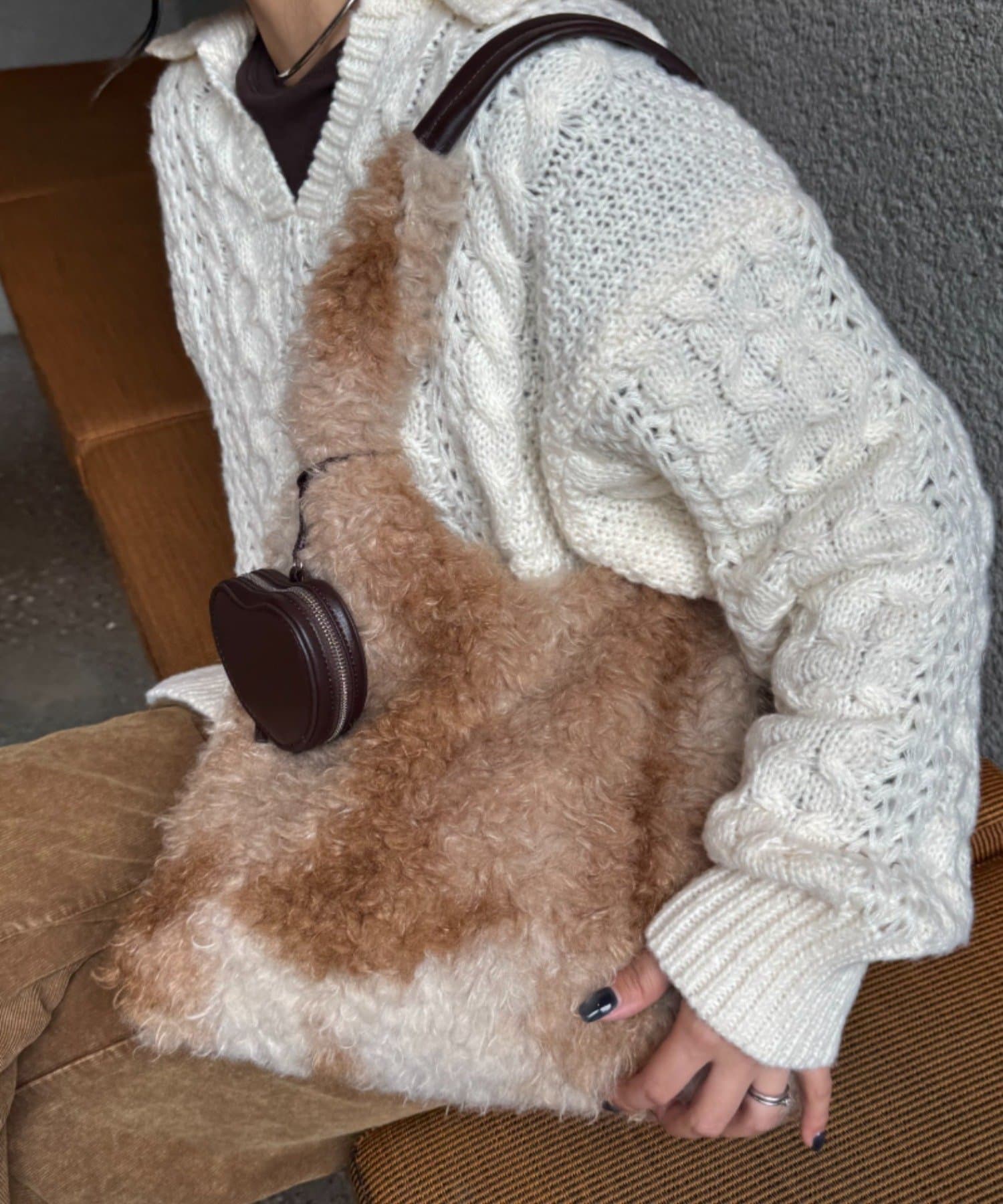 CIAOPANIC TYPY(チャオパニックティピー) ポーチチャーム付きミックスボアBAG