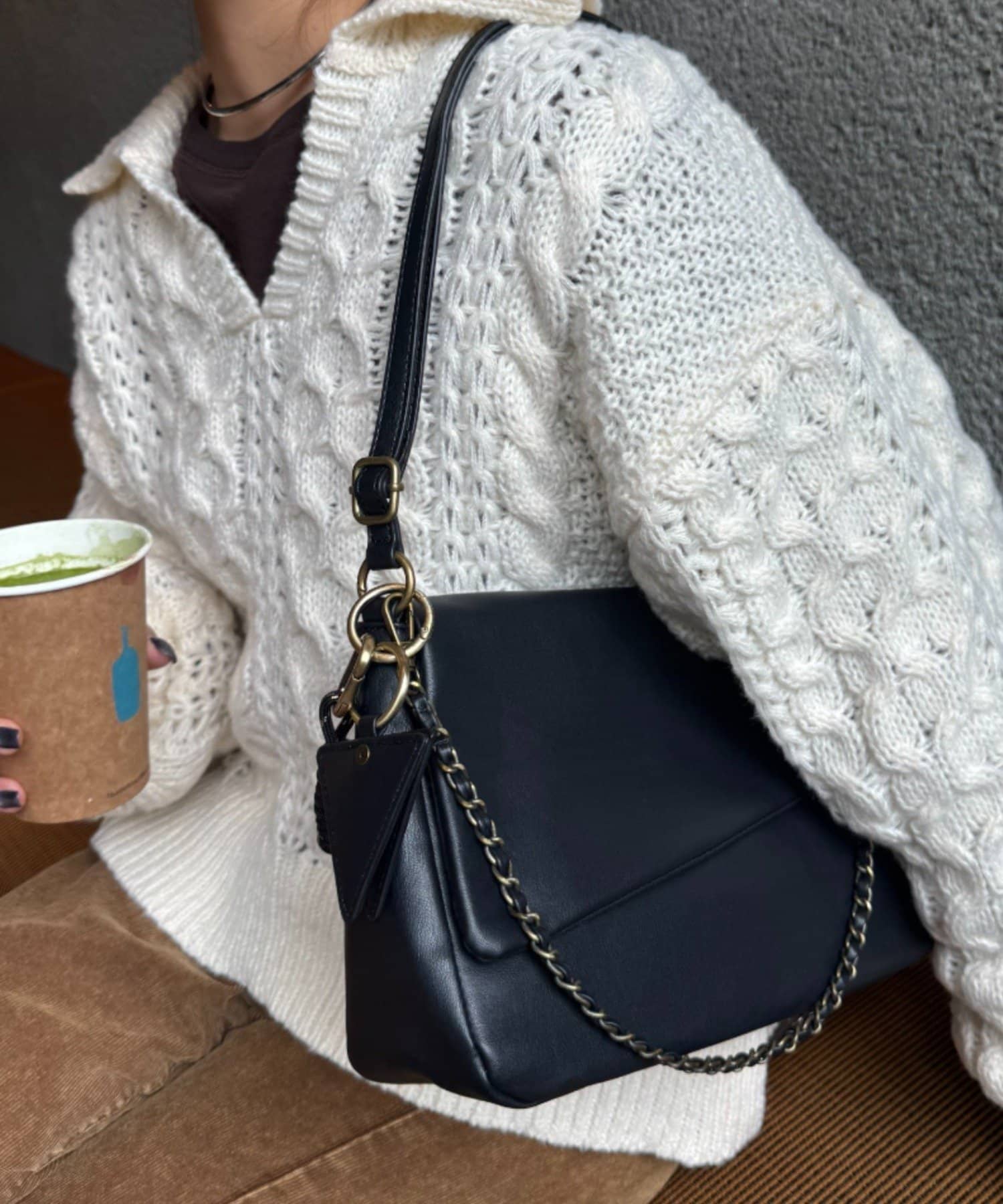 CIAOPANIC TYPY(チャオパニックティピー) ミラーチャーム付きアソート素材フラップチェーンBAG