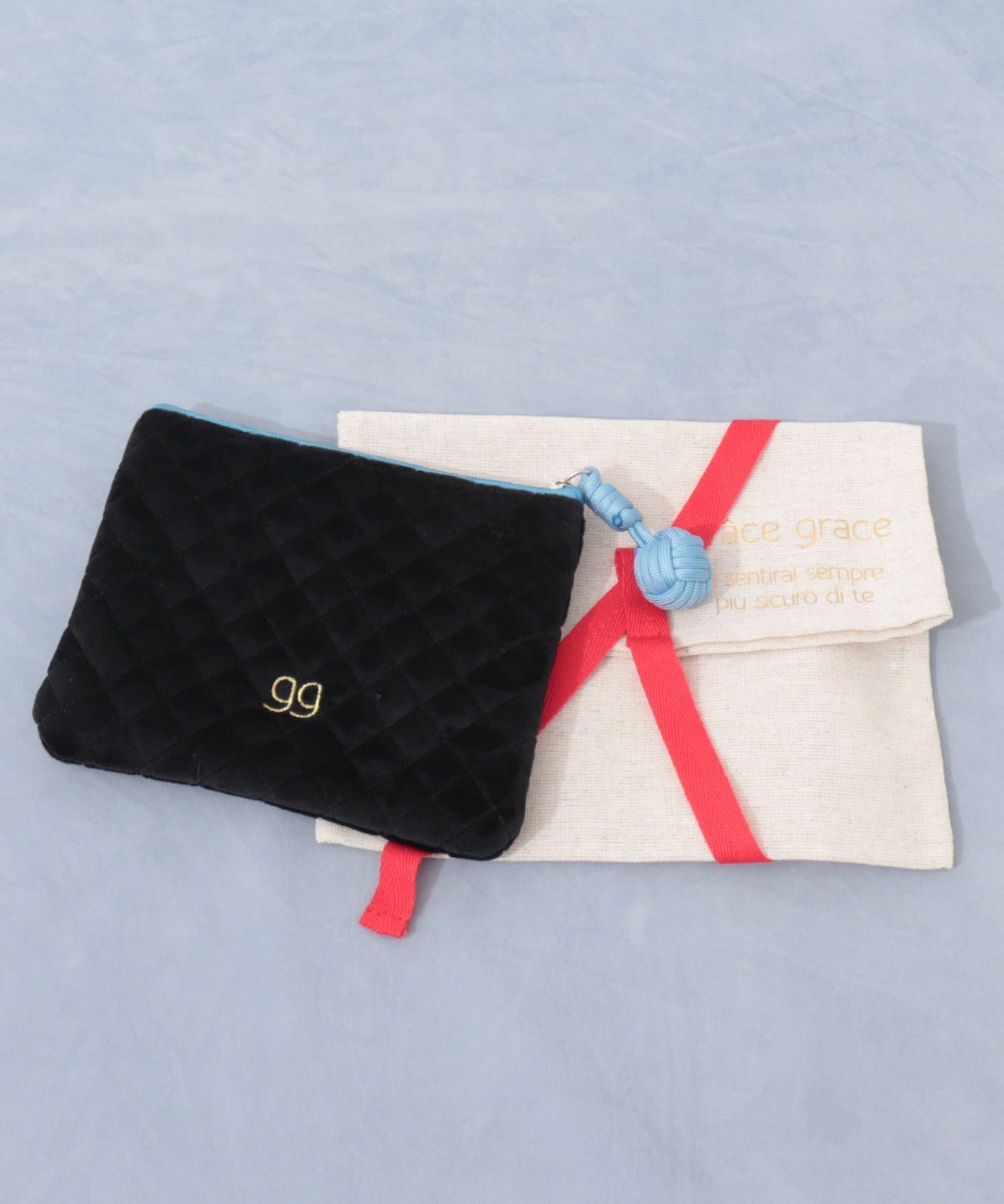 NOLLEY'S(ノーリーズ) 【grace grace/グラスグラス】パデッドスクエアポーチ