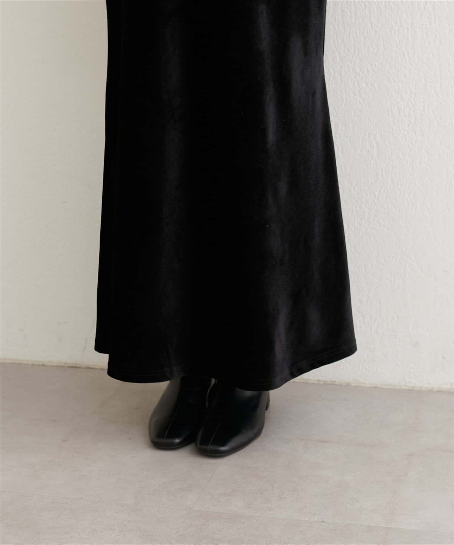 natural couture(ナチュラルクチュール) ベロアマーメイドスカート