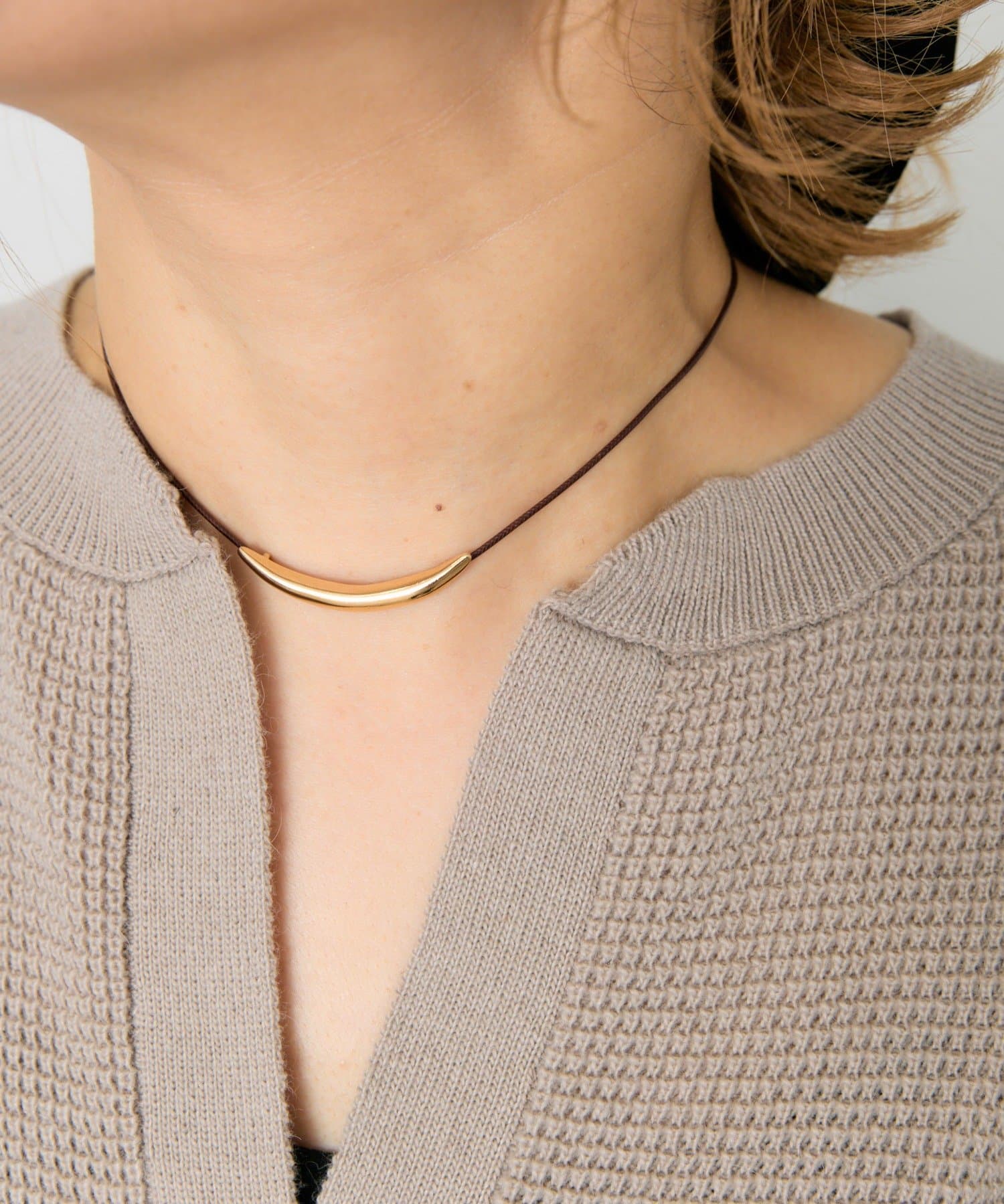 PUAL CE CIN(ピュアルセシン) メタルバーコードチョーカー