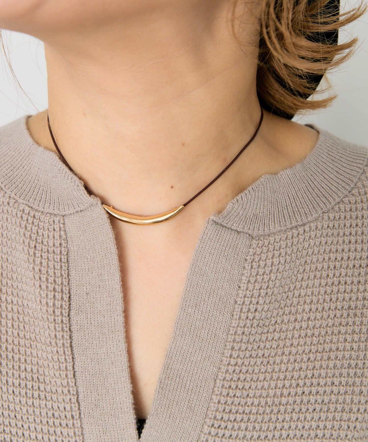 PUAL CE CIN(ピュアルセシン) メタルバーコードチョーカー