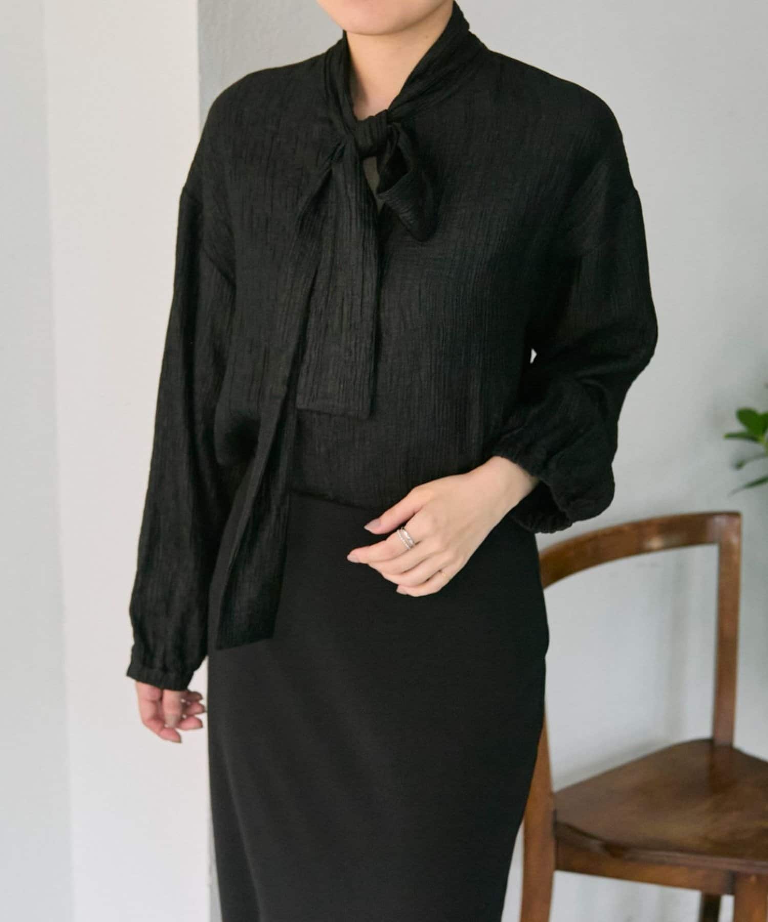 ear PAPILLONNER(イア パピヨネ) タイ付き/リボン付きブラウス【SUM1 STYLE(スミスタイル)】