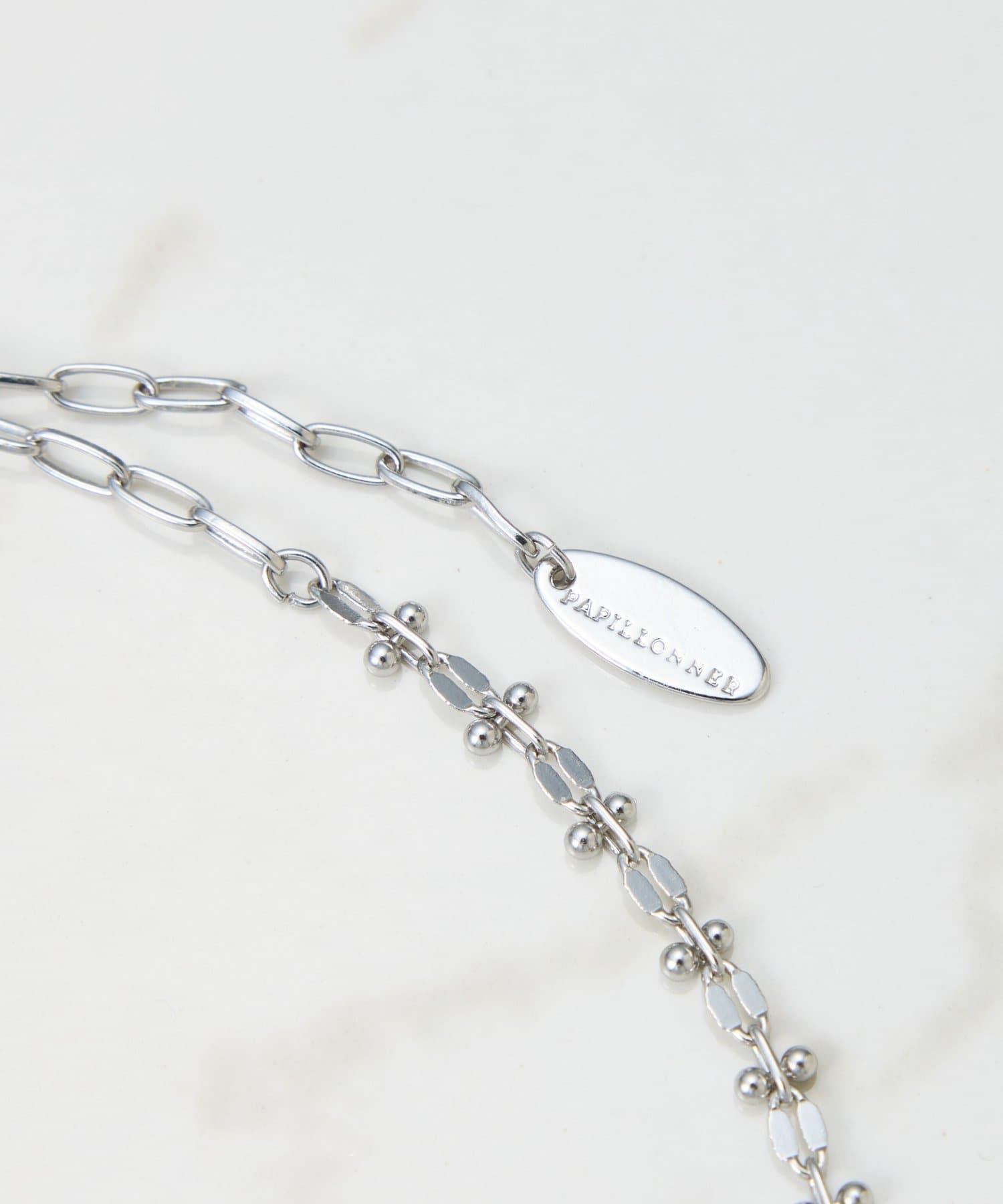 COLLAGE GALLARDAGALANTE(コラージュ ガリャルダガランテ) 【PAPILLONNER/パピヨネ】アクセントチェーンネックレス