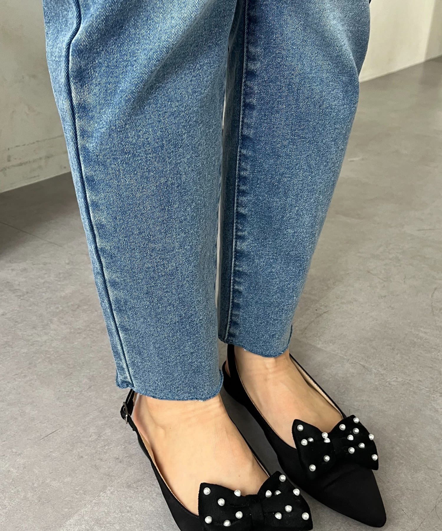 prose verse(プロズヴェール) 【MOMO】裏微起毛ストレッチテーパードデニム