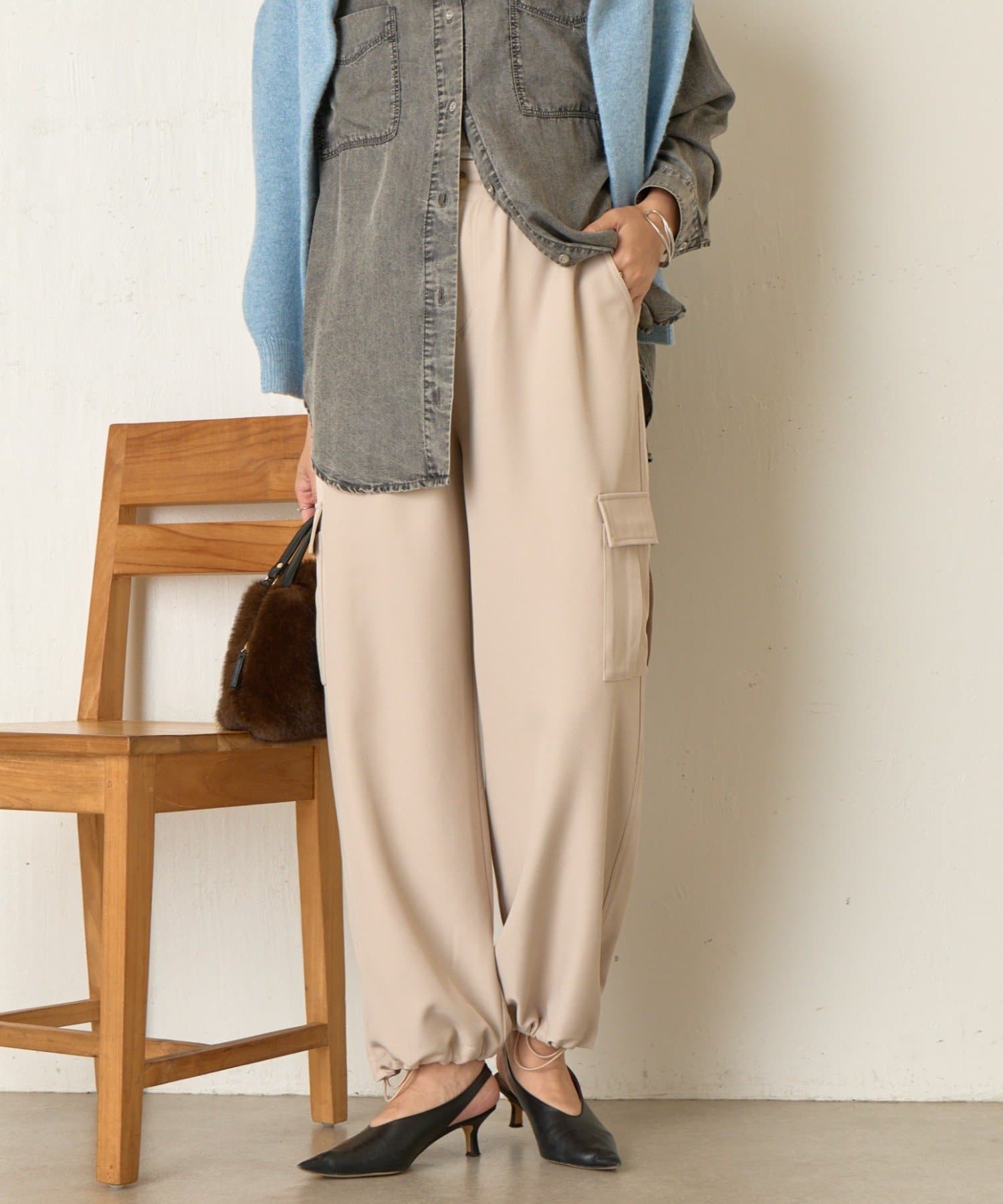 Jena　espace merveilleux(ジェナ　エスパスメルヴェイユ) パラシュートカーゴパンツ