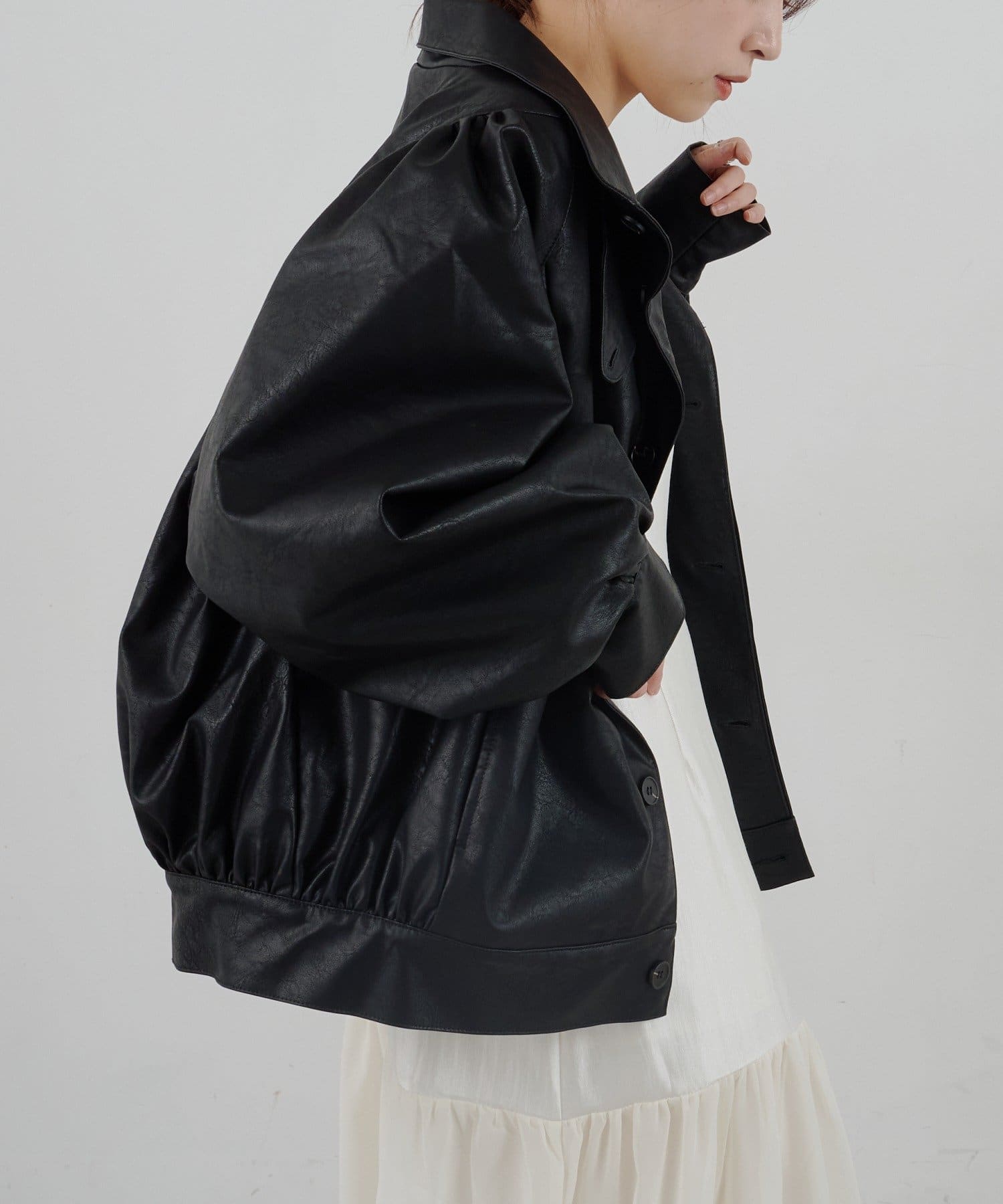 SHENERY(シーナリー) フェイクレザーブルゾン