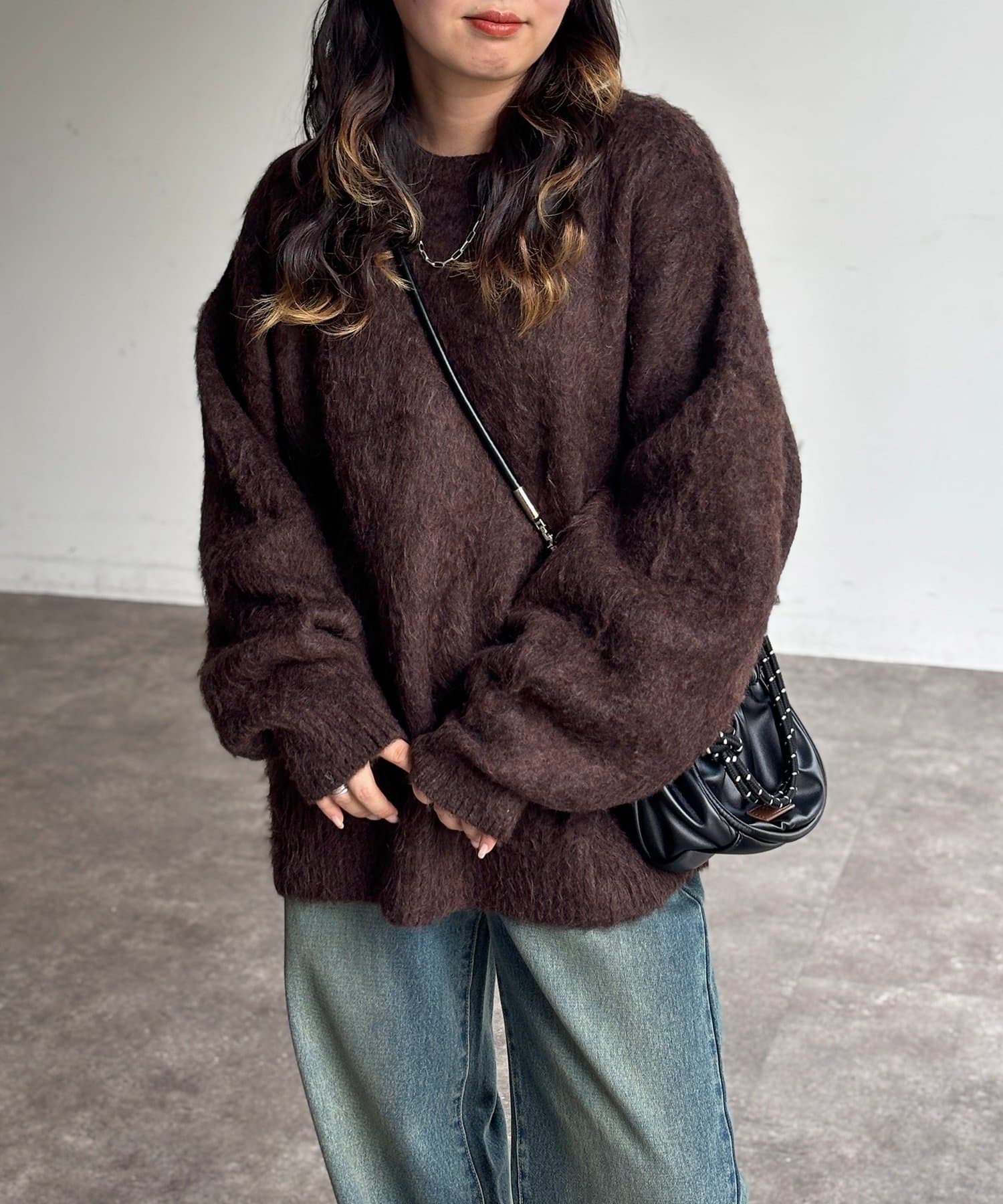 CPCM(シーピーシーエム) MIX糸モヘアライクニット