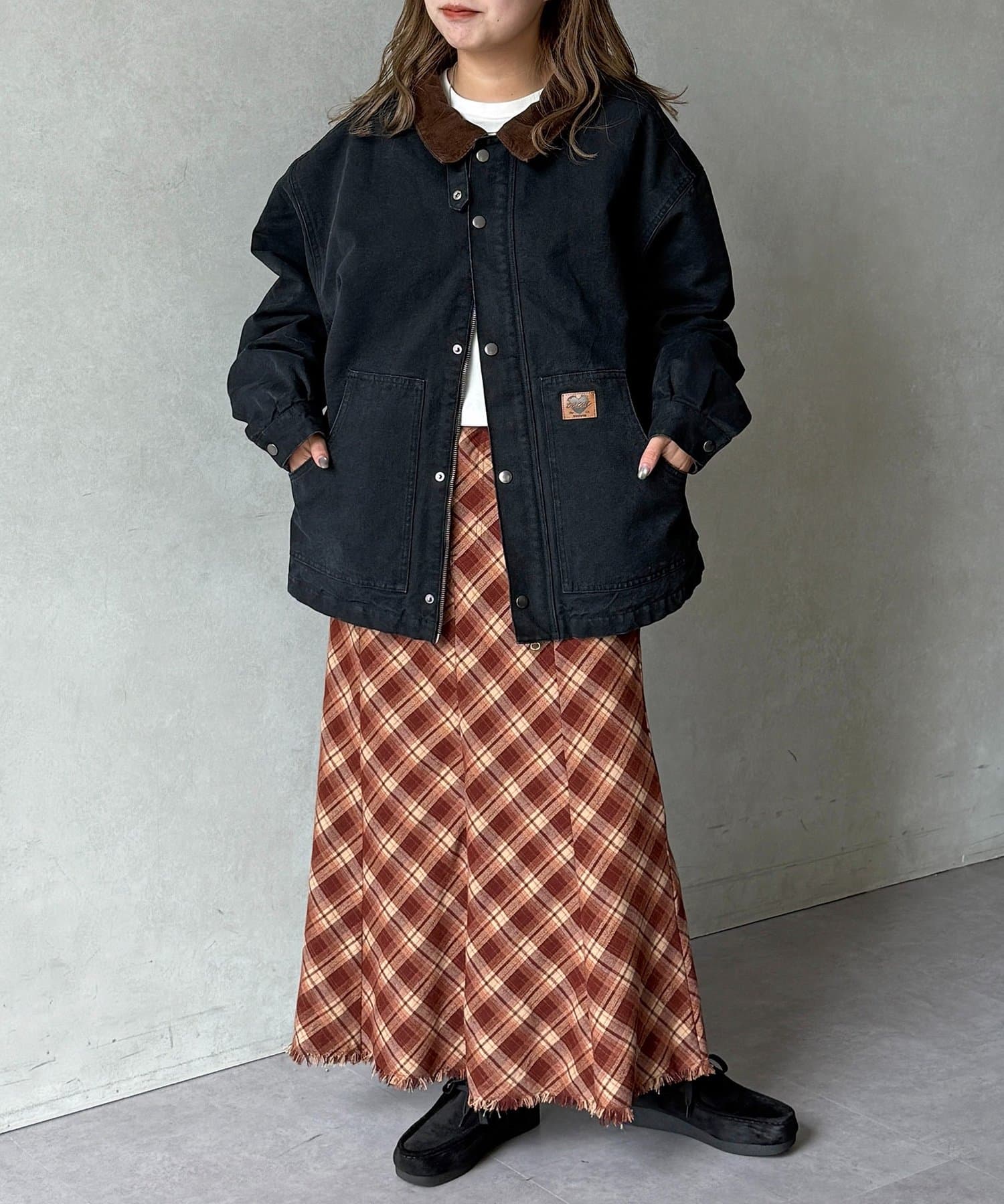 CPCM(シーピーシーエム) チェック柄マーメイドスカート