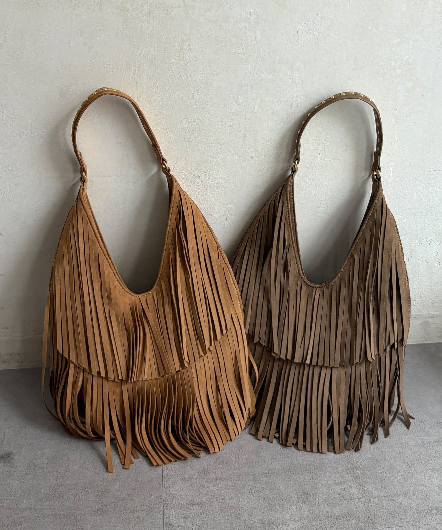 DOUDOU(ドゥドゥ) 【WEB限定】スエードフリンジセミショルダー