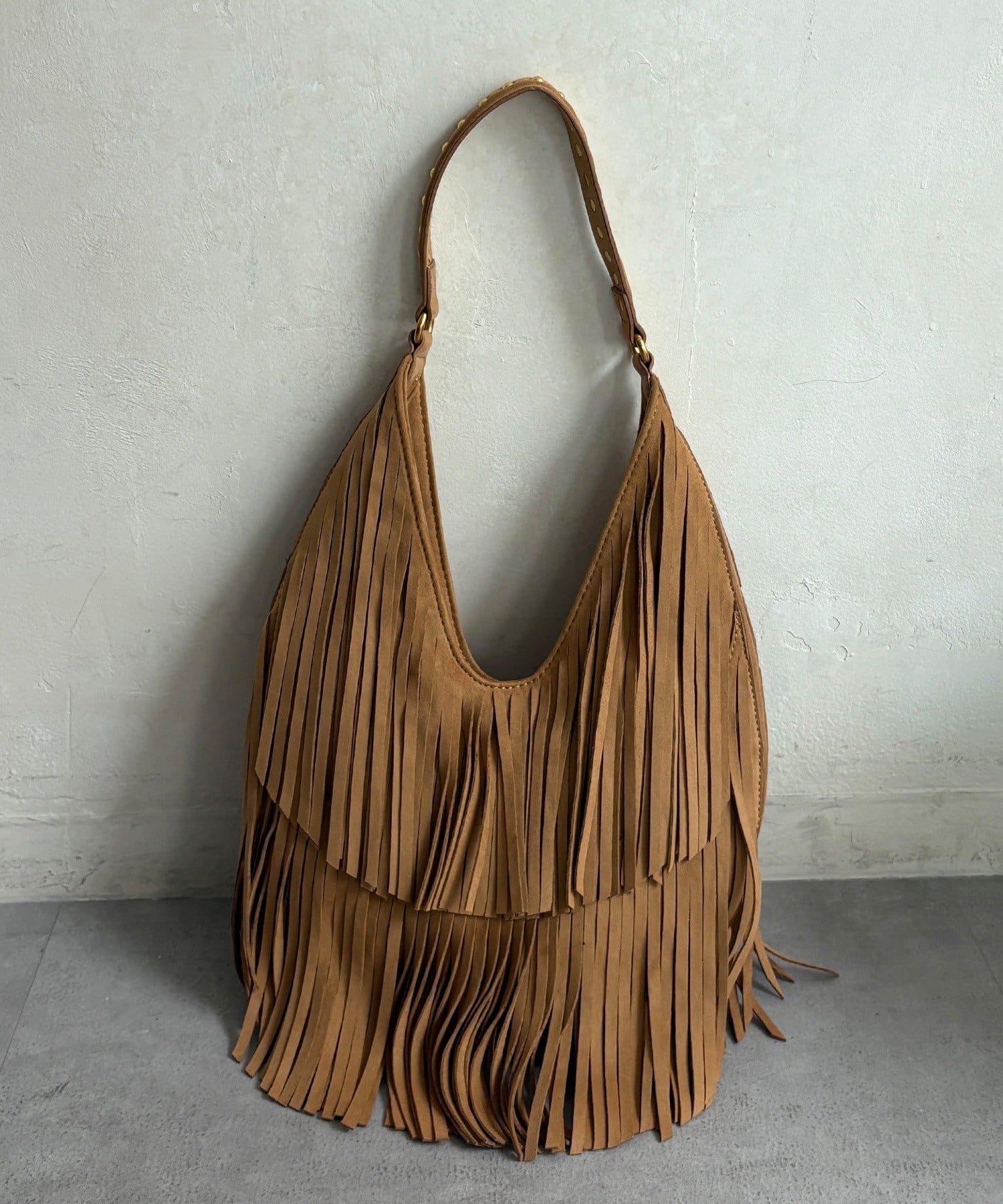 DOUDOU(ドゥドゥ) 【WEB限定】スエードフリンジセミショルダー