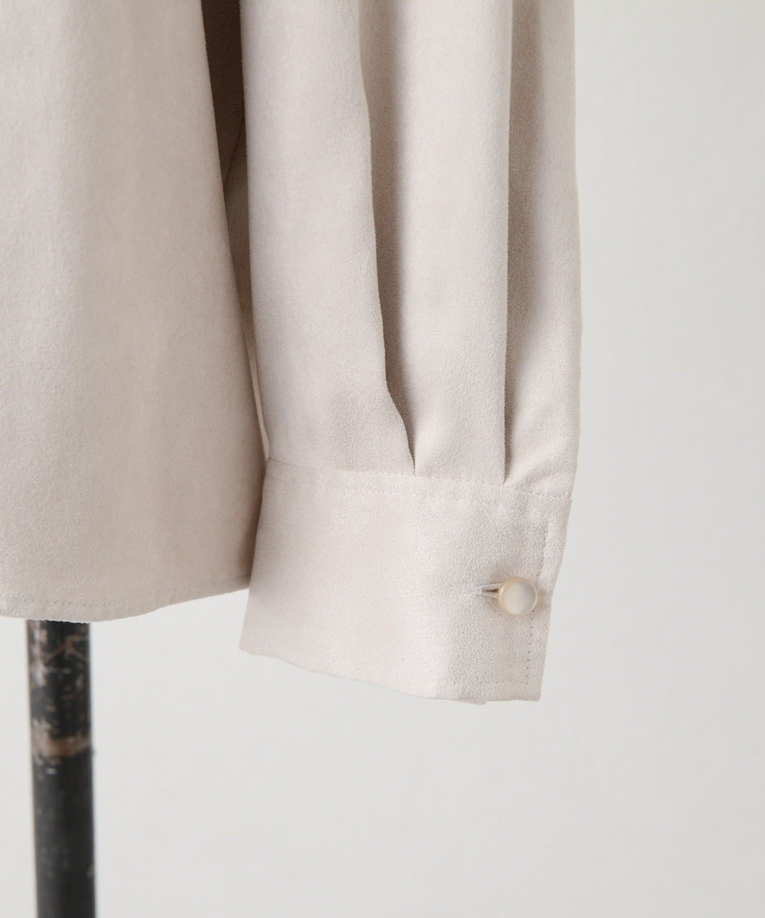 ear PAPILLONNER(イア パピヨネ) 《ドロスト付き/シルエットチェンジ可》スエードドロストチュニック/スエードシャツ【SUM1 STYLE(スミスタイル)】