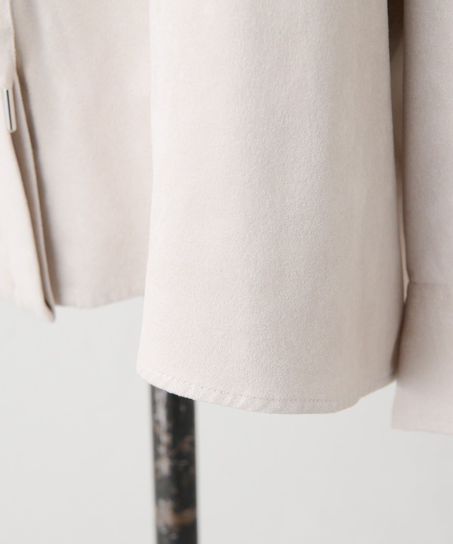 ear PAPILLONNER(イア パピヨネ) 《ドロスト付き/シルエットチェンジ可》スエードドロストチュニック/スエードシャツ【SUM1 STYLE(スミスタイル)】