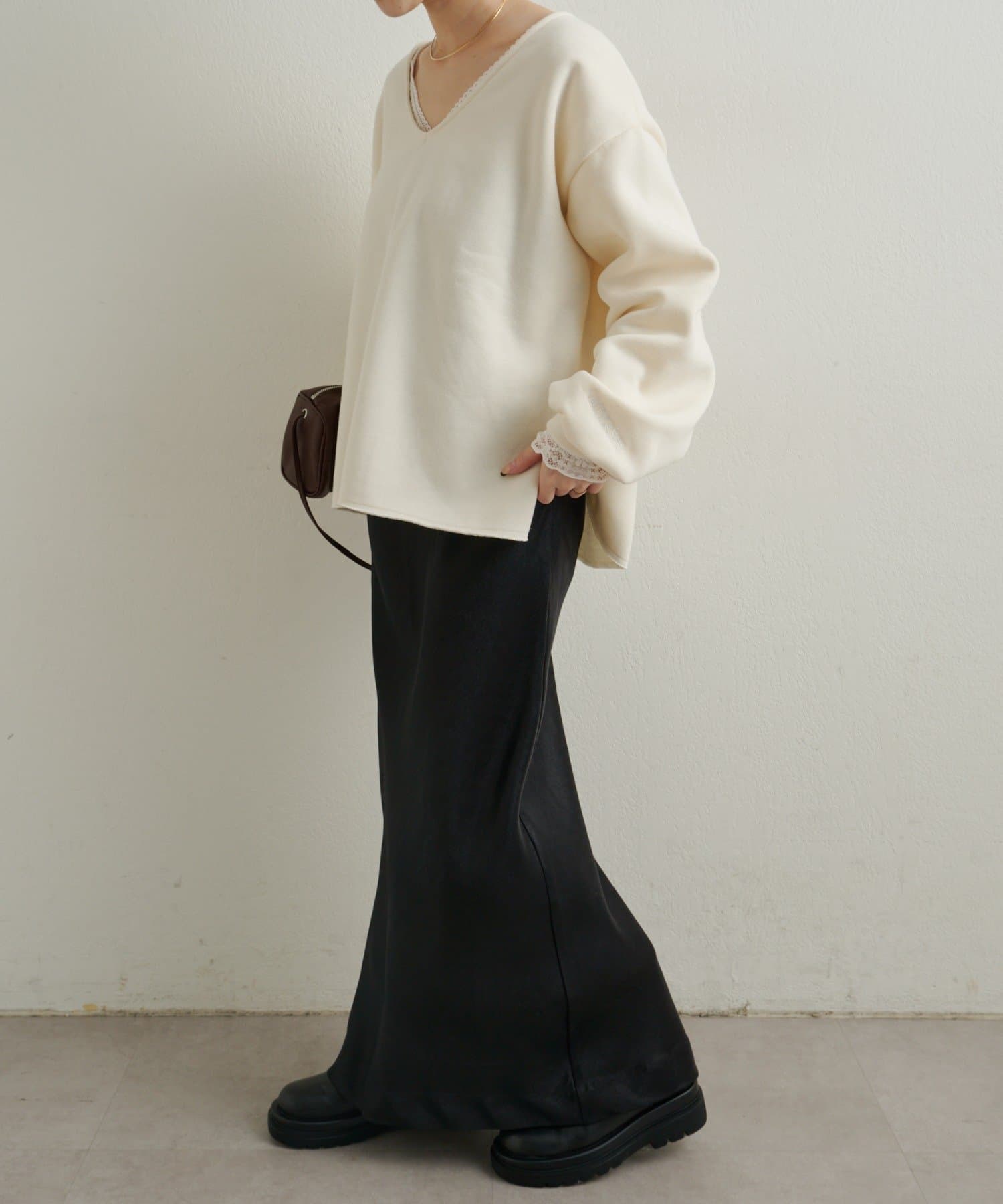 Omekashi(オメカシ) レース切替ニットソー