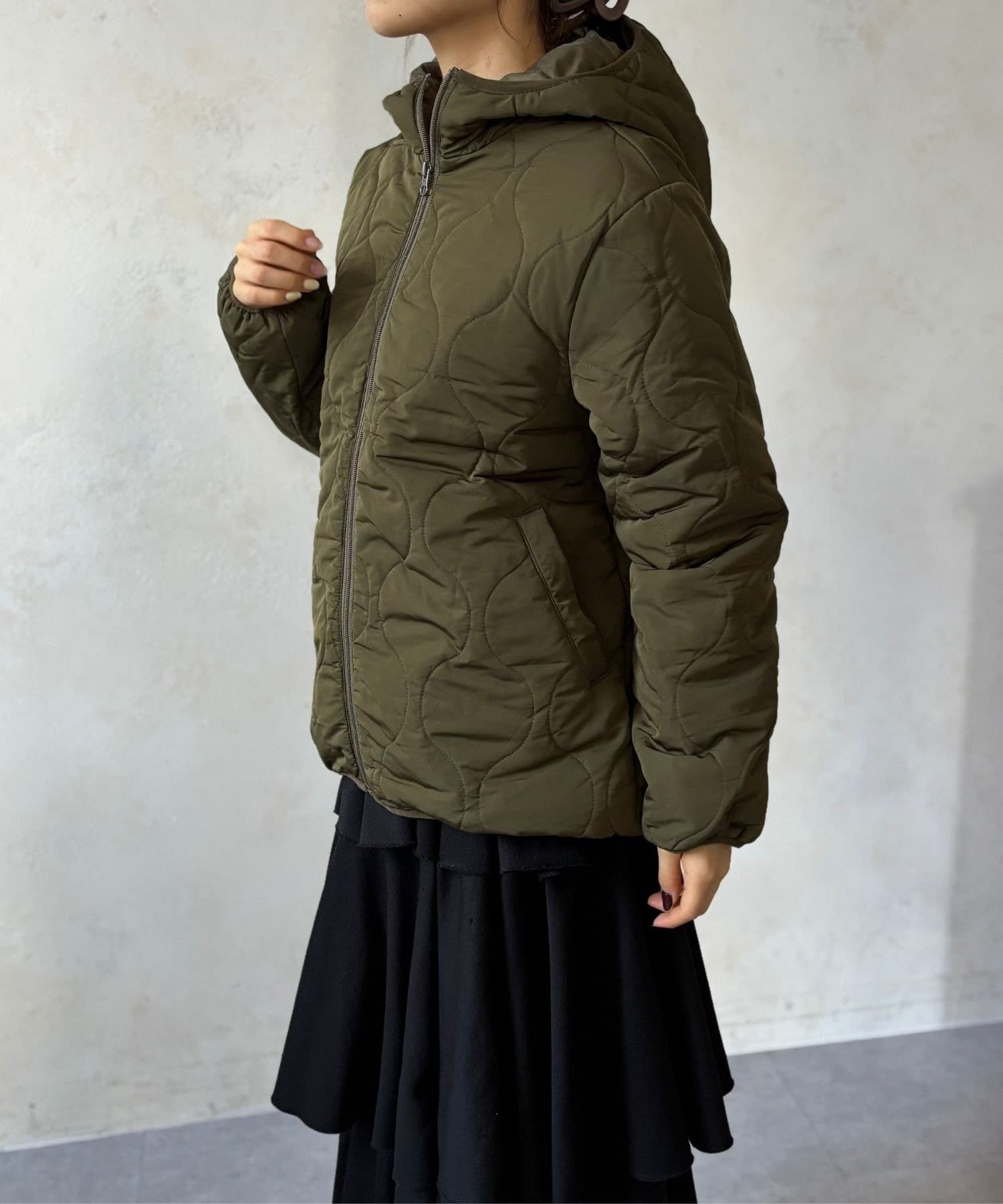 LOCUST(ローカスト) 【軽暖】ナイロンタスラン中綿パーカー