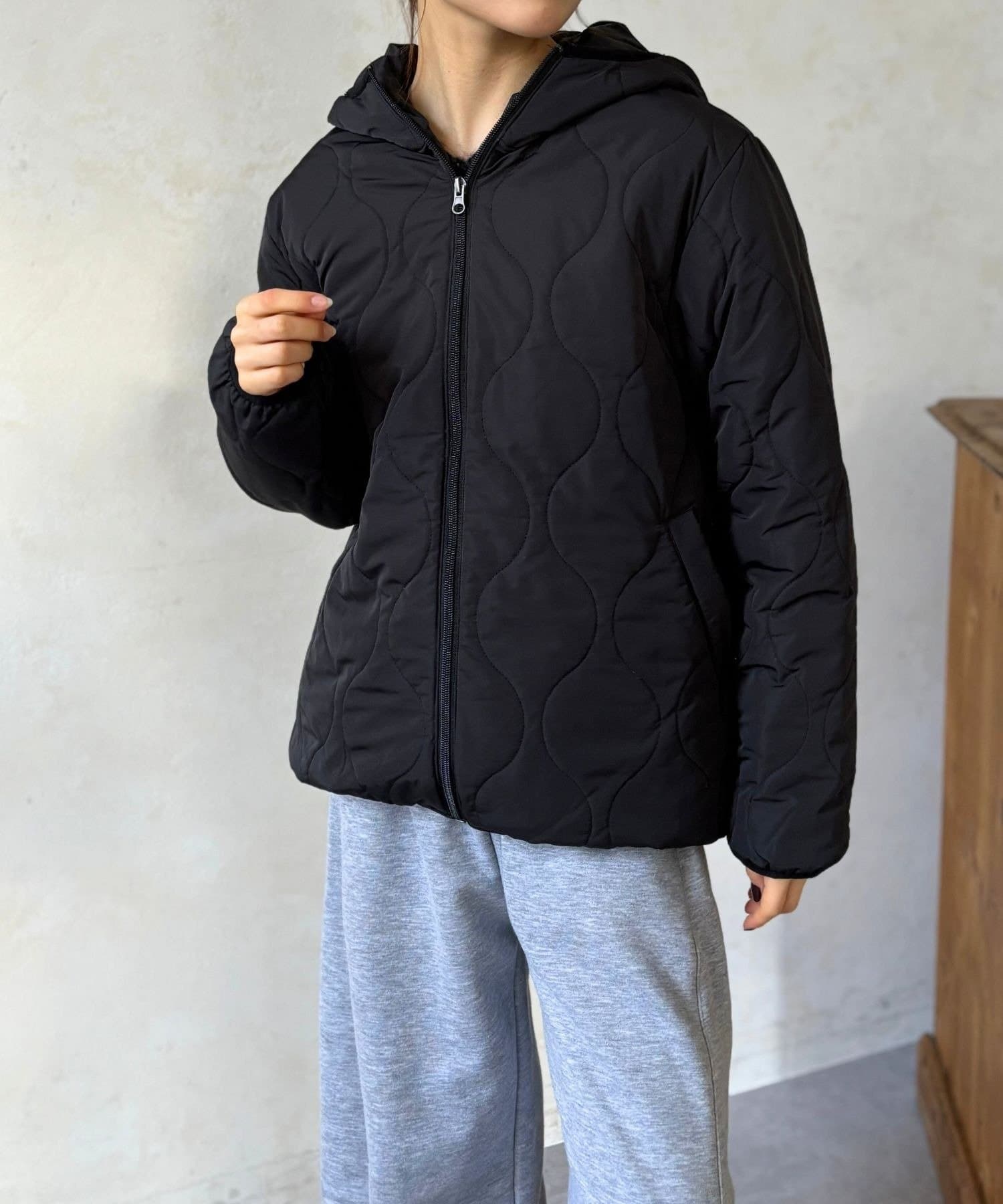 LOCUST(ローカスト) 【軽暖】ナイロンタスラン中綿パーカー