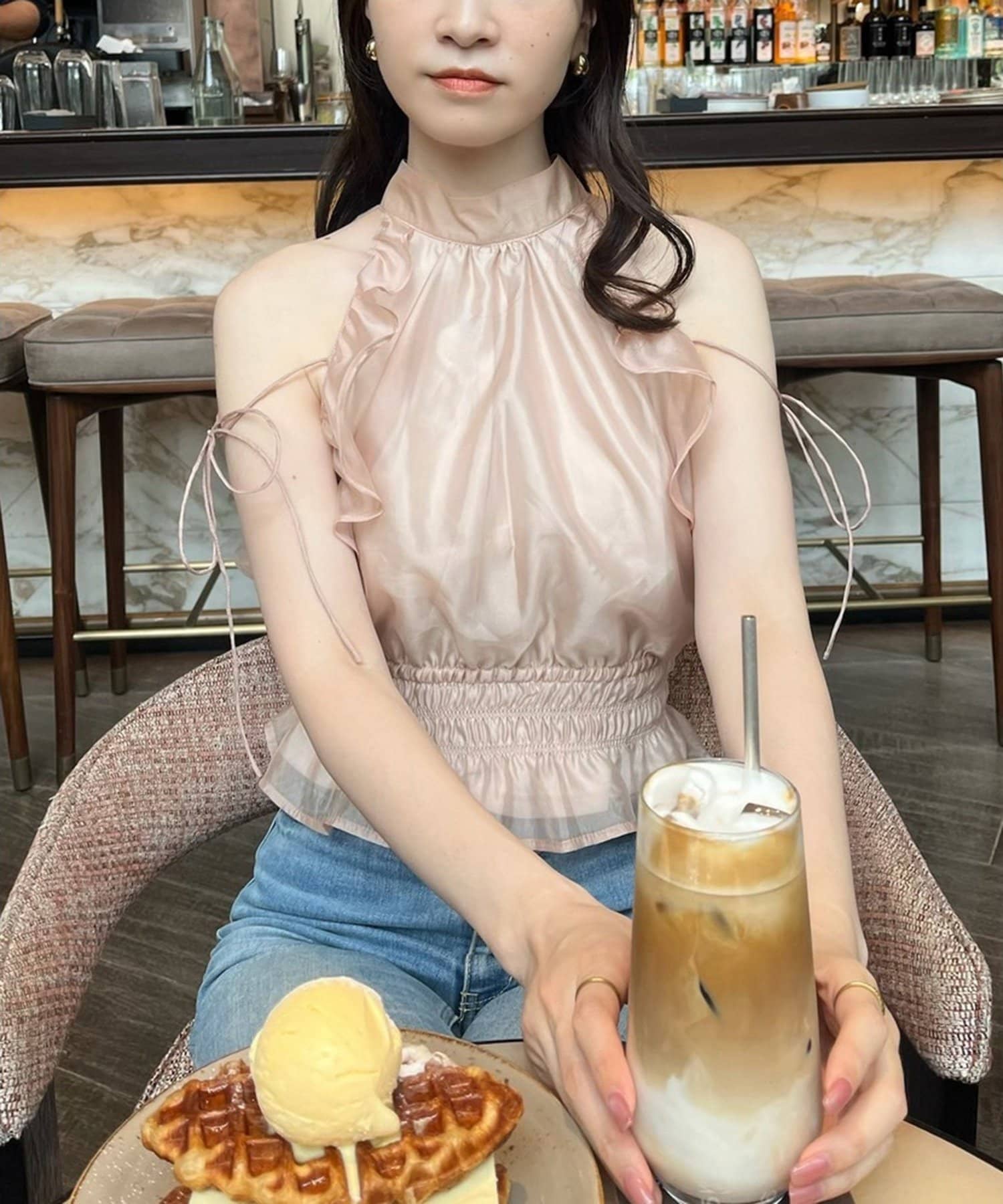 NICE CLAUP / OLIVE des OLIVE OUTLET(ナイスクラップ  / オリーブ デ オリーブ アウトレット) 【one after another】アメスリブラウス