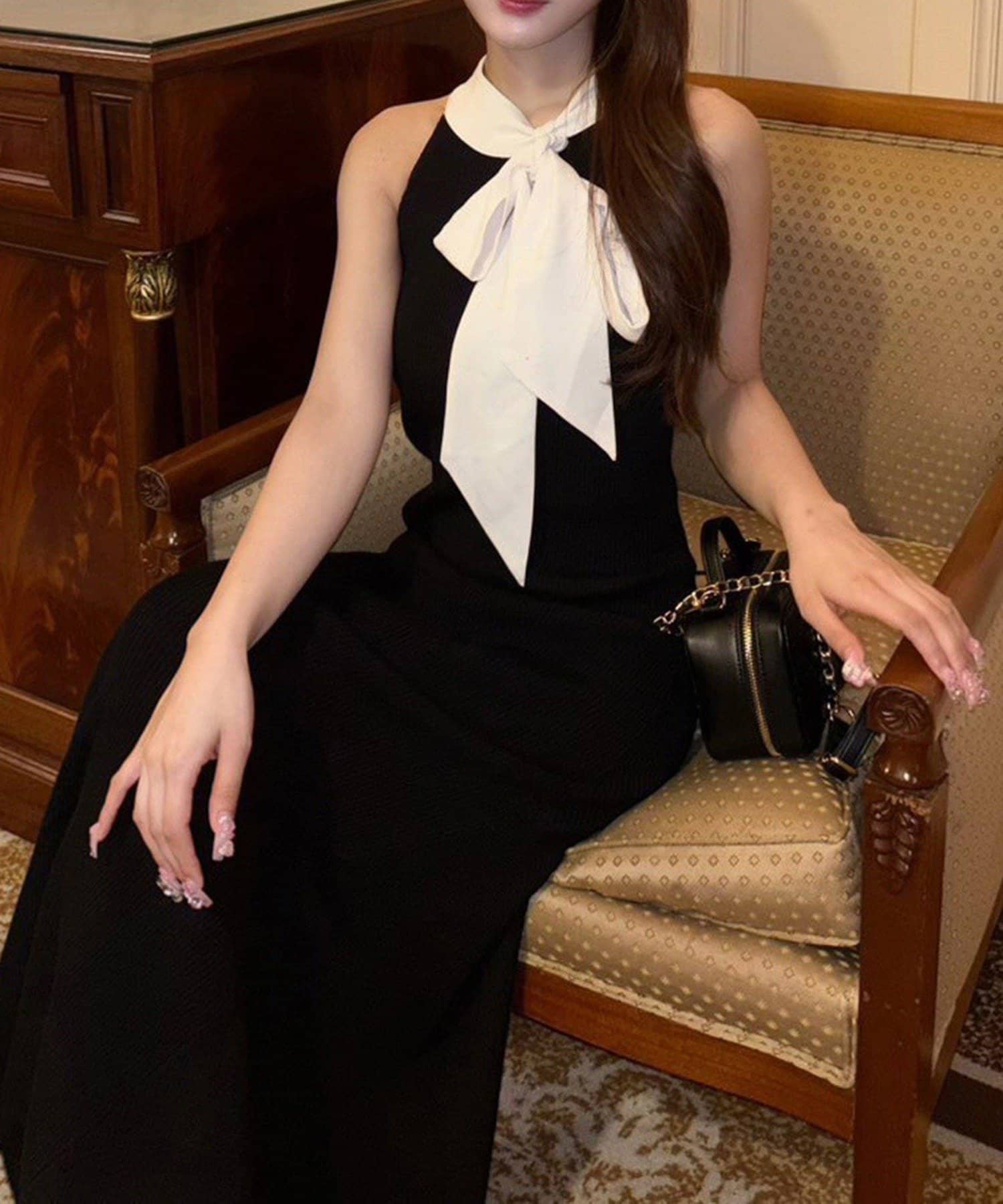 NICE CLAUP / OLIVE des OLIVE OUTLET(ナイスクラップ  / オリーブ デ オリーブ アウトレット) 【one after another】アメスリニットワンピ