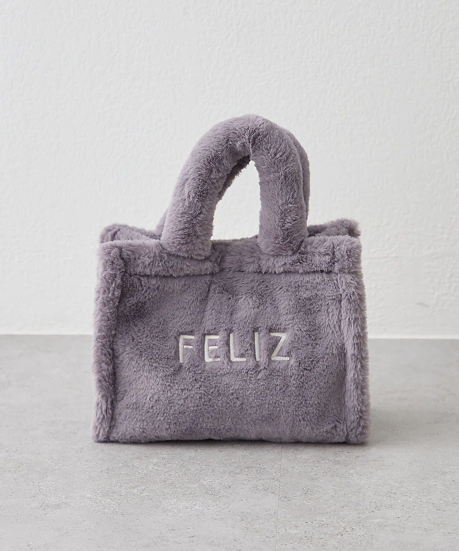 NICE CLAUP / OLIVE des OLIVE OUTLET(ナイスクラップ  / オリーブ デ オリーブ アウトレット) 【OUTLET限定】ロゴ刺繍ファートート