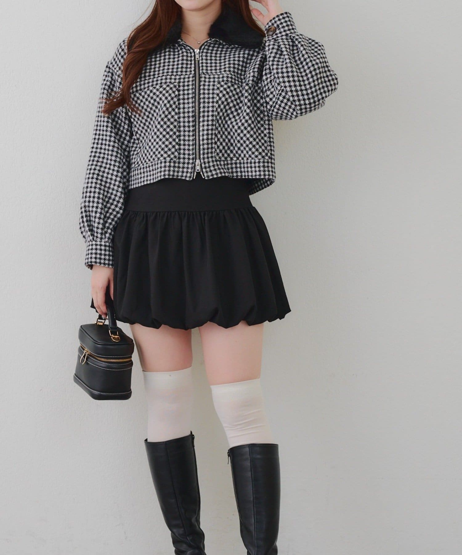 NICE CLAUP / OLIVE des OLIVE OUTLET(ナイスクラップ  / オリーブ デ オリーブ アウトレット) 【RMAF】衿ファー付チャックショートジャケット